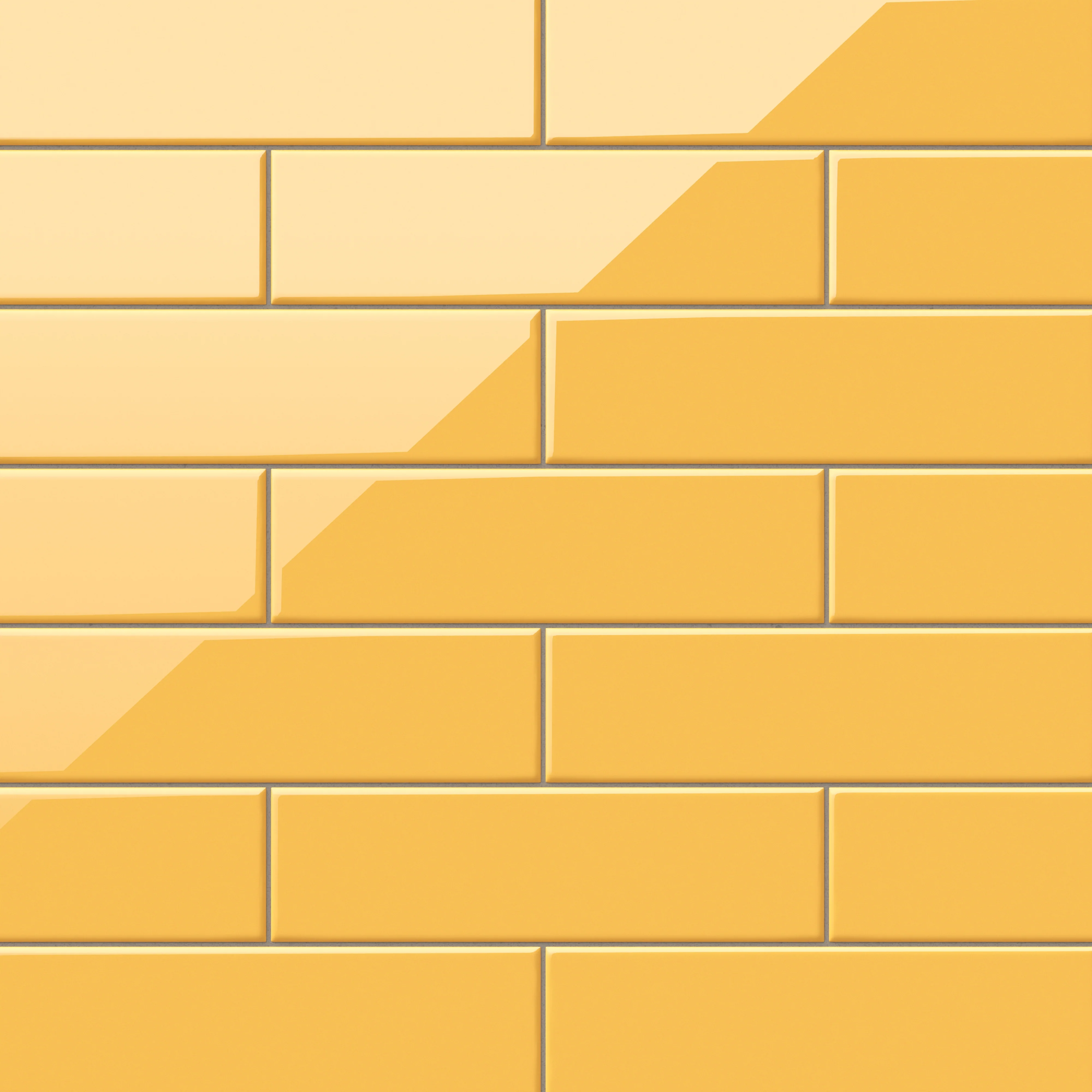 Polly 3 x 10 Glossy Ceramic Tile in Yellow
