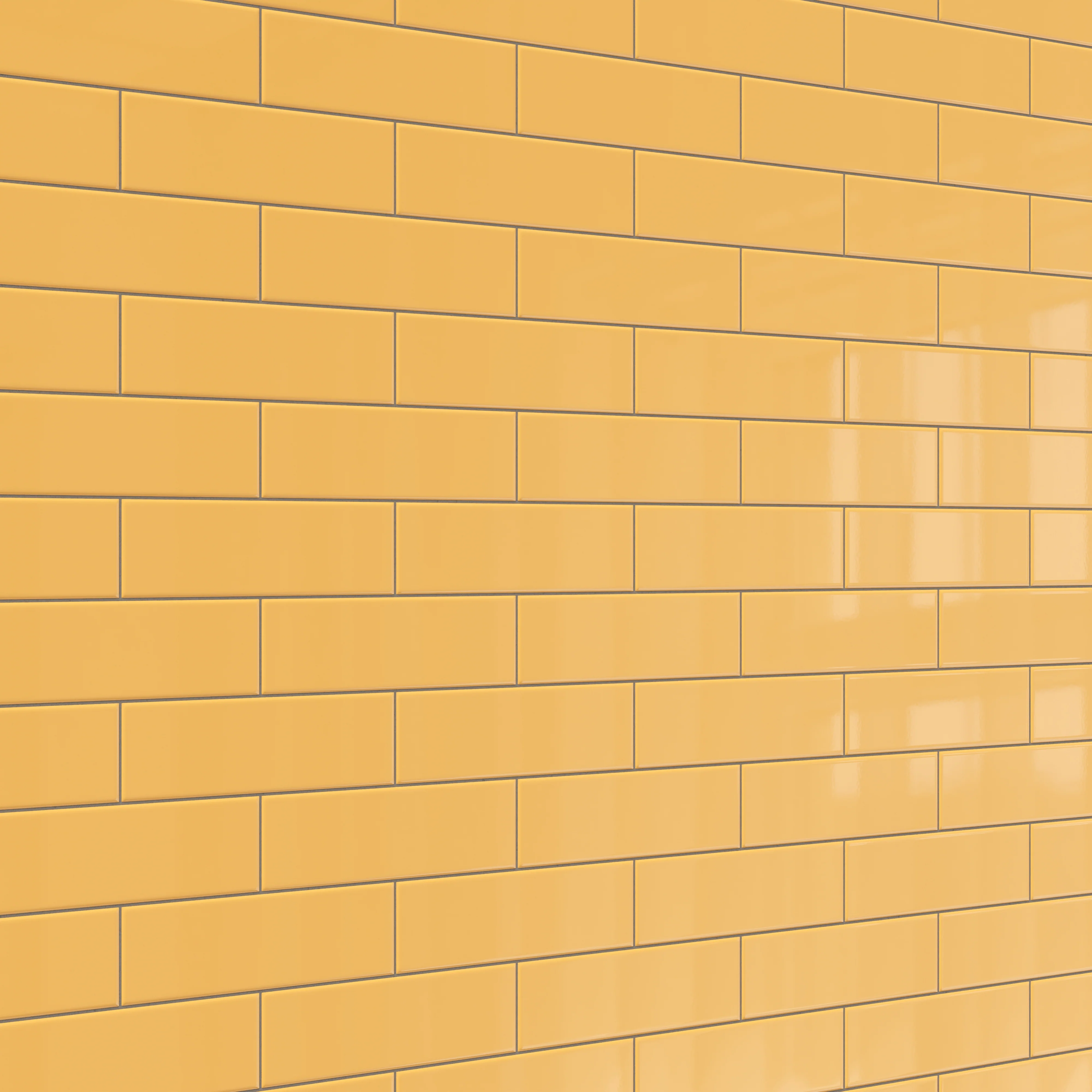 Polly 3 x 10 Glossy Ceramic Tile in Yellow - Image 4