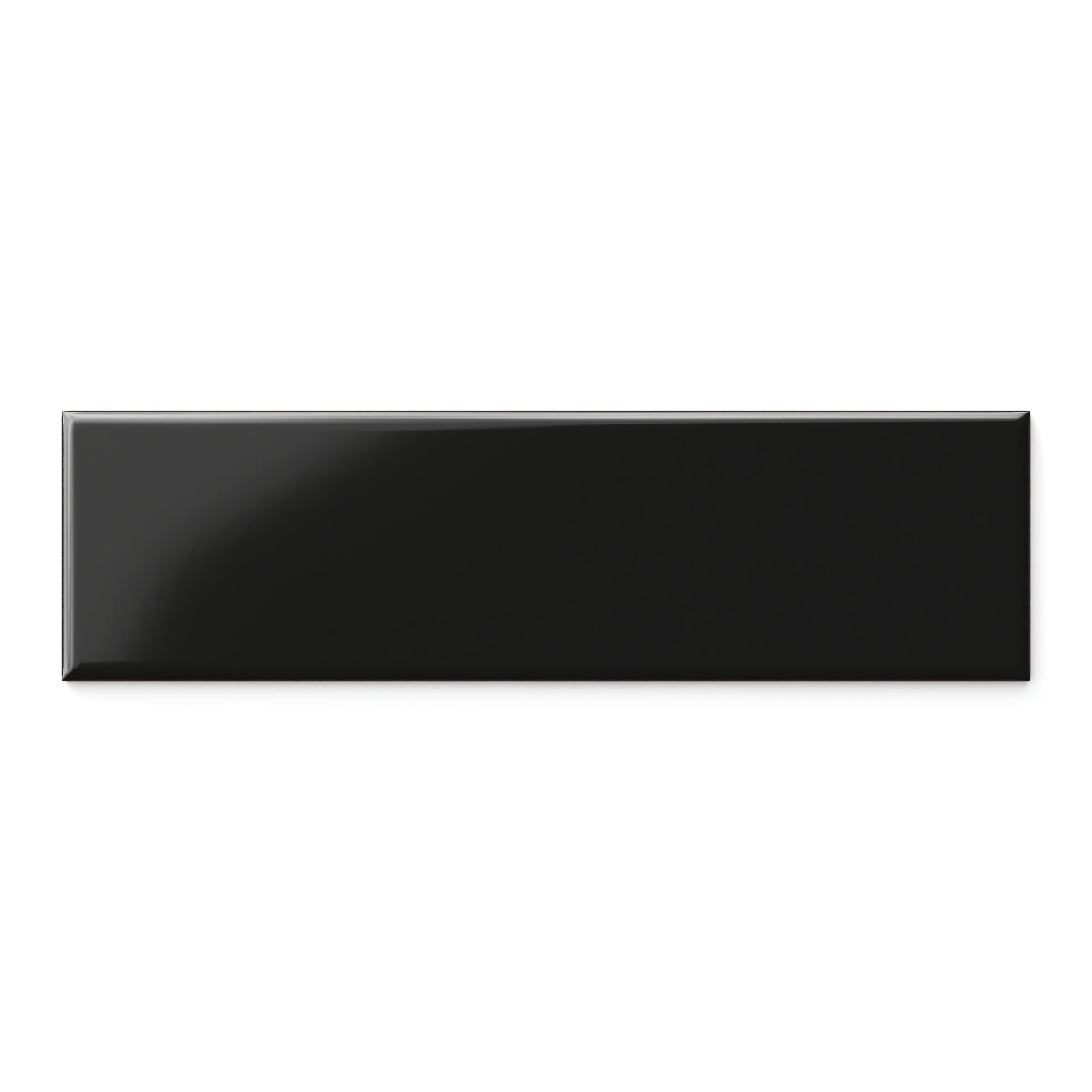 Polly 3 x 10 Satin Ceramic Tile in Black - Image 2