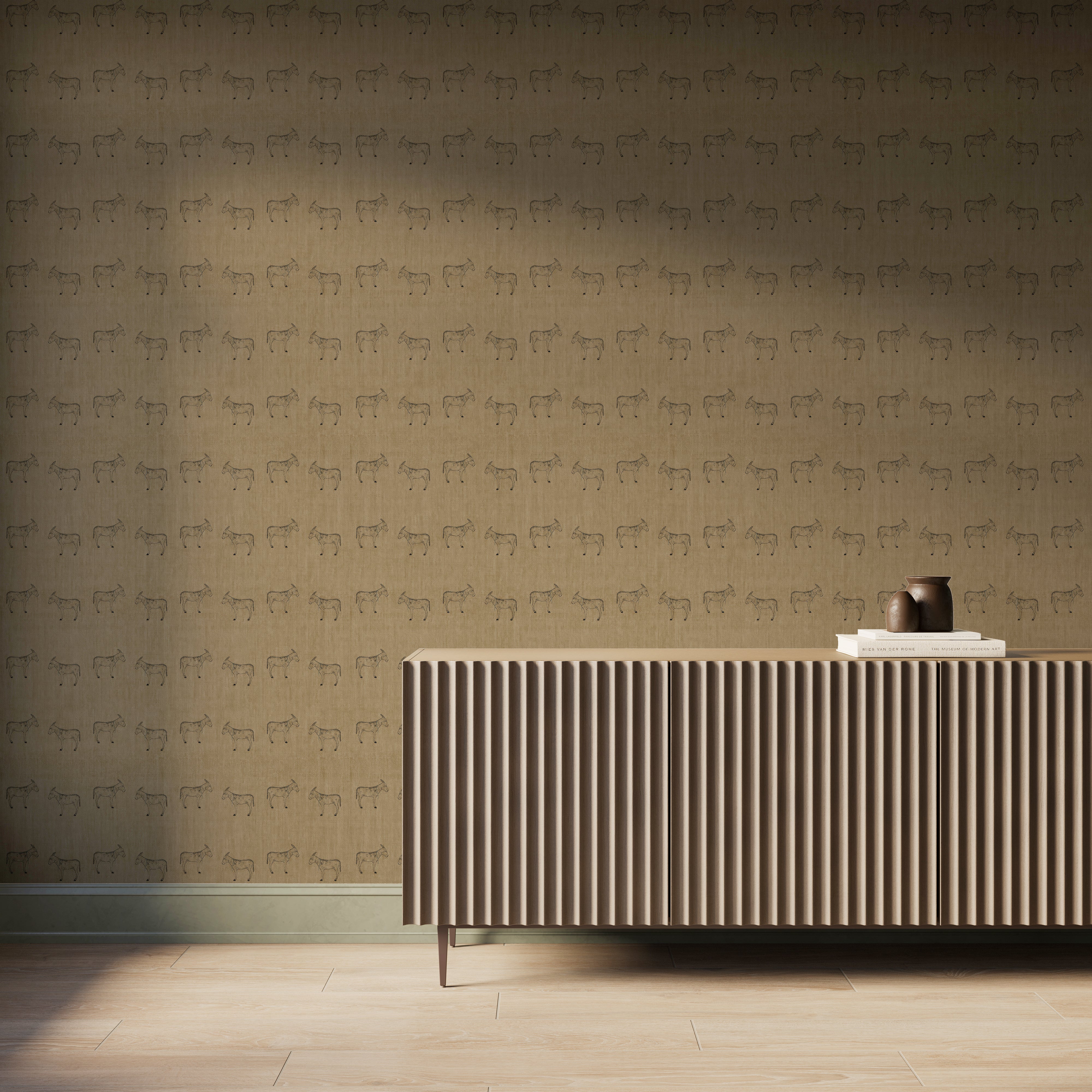 Porter Wallpaper in Tan I, 52" x 132" - Image 2