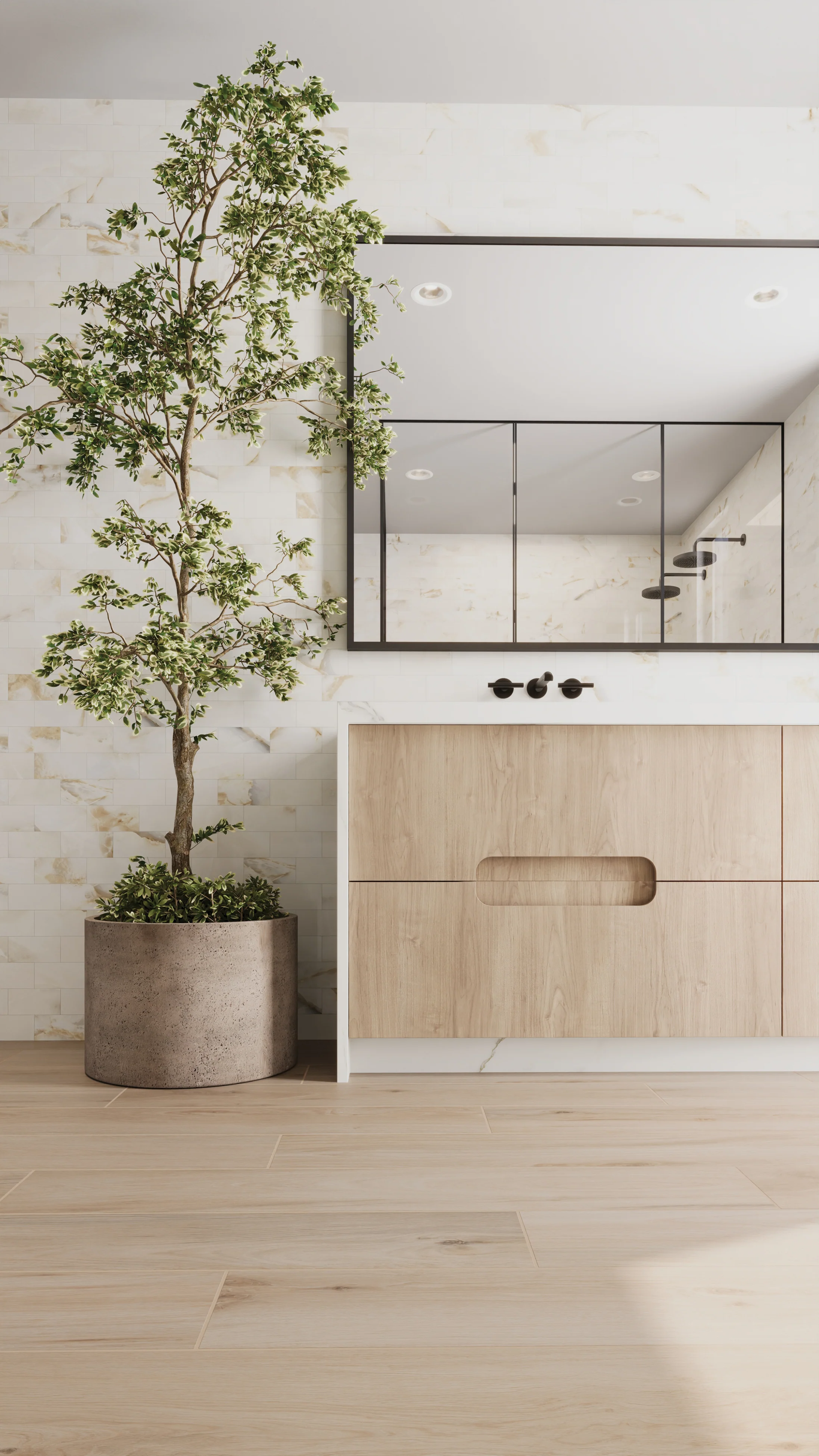 Preston 8 x 48 Matte Porcelain Tile in Birch - Image 3