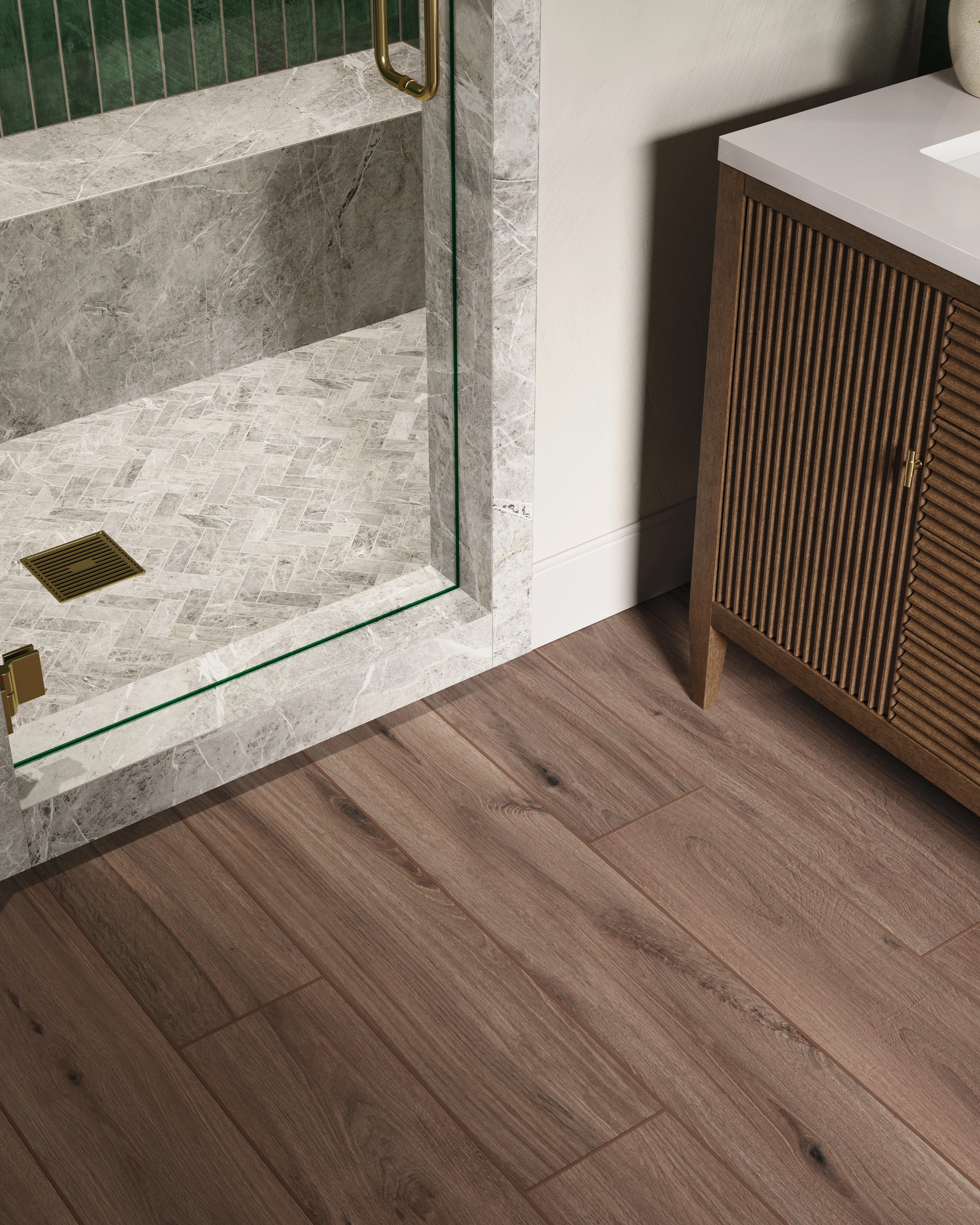 Preston 8 x 48 Matte Porcelain Tile in Chestnut - Image 22