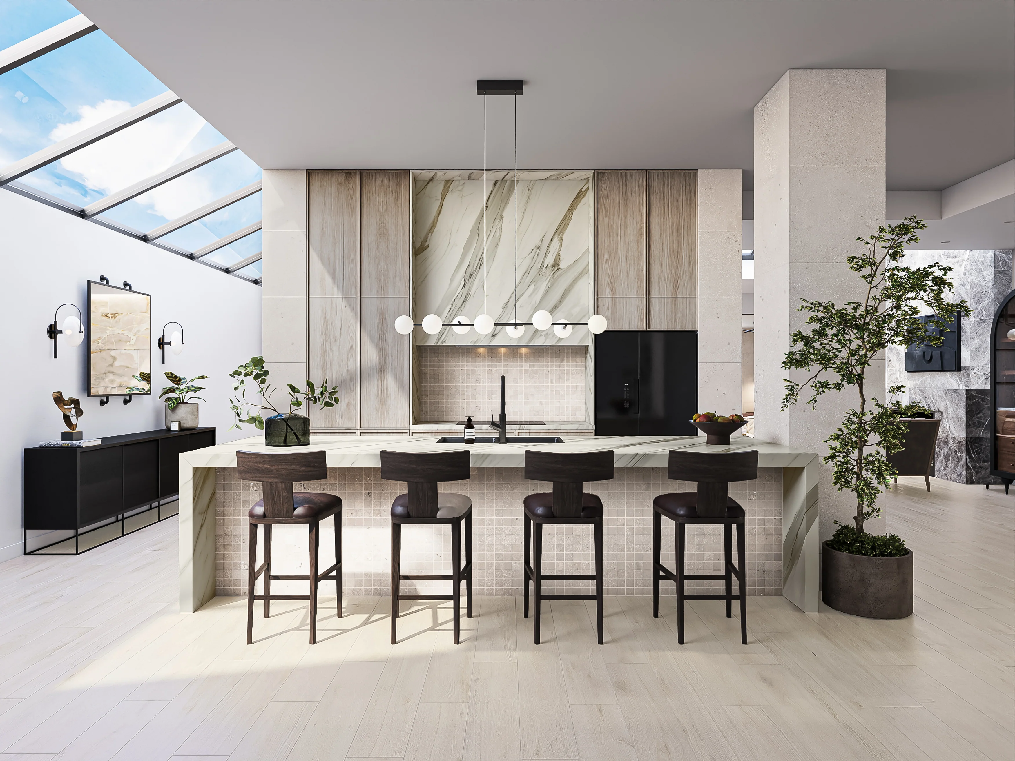 Preston 8 x 48 Matte Porcelain Tile in Poplar - Image 4