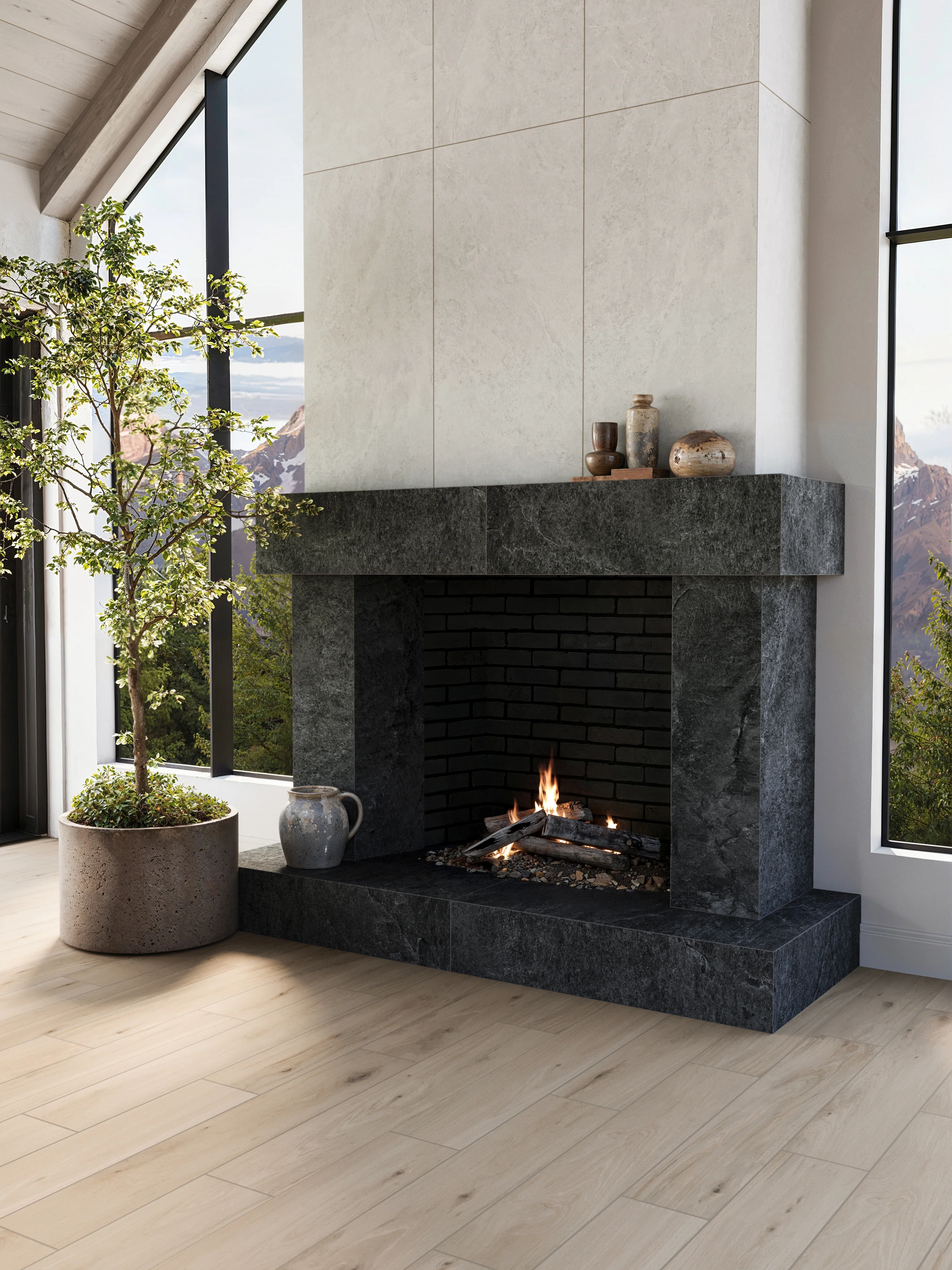 Preston 8 x 48 Matte Porcelain Tile in White Oak - Image 16