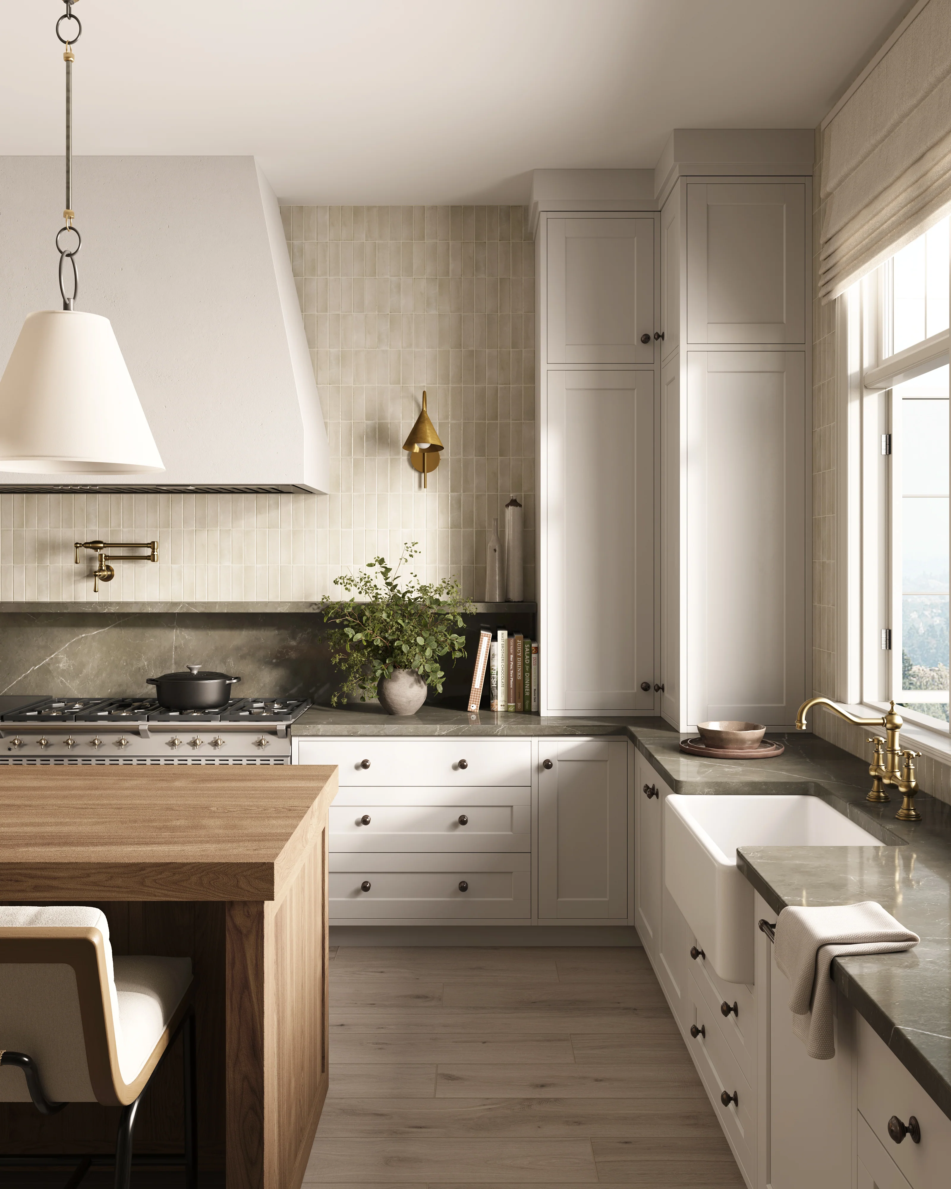 Preston 8 x 48 Matte Porcelain Tile in White Oak - Image 18