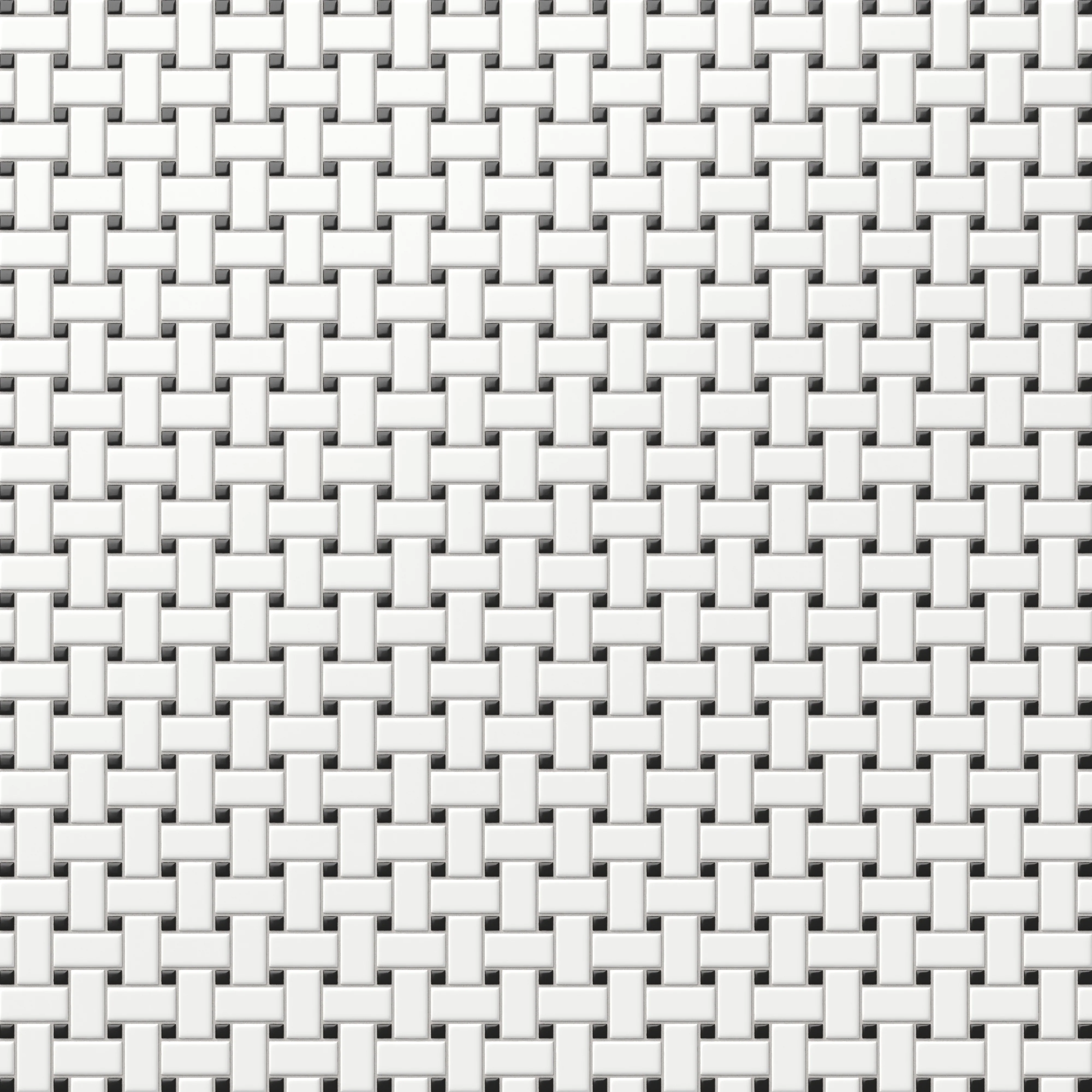 Quinn 12 x 12 Matte Porcelain Basket Weave Mosaic Tile in Black & White Mix - Image 5