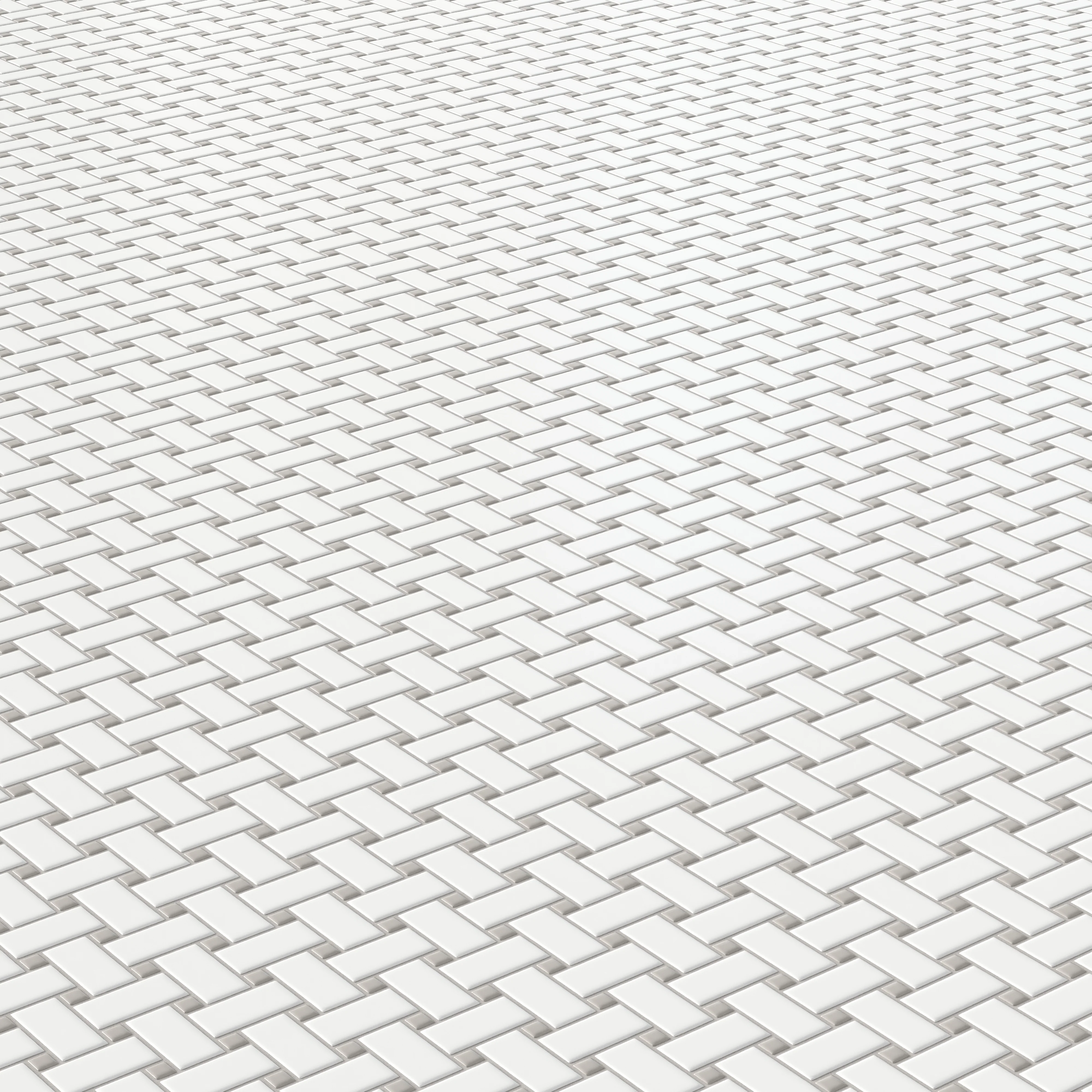 Quinn 12 x 12 Matte Porcelain Basket Weave Mosaic Tile in Grey & White Mix - Image 3