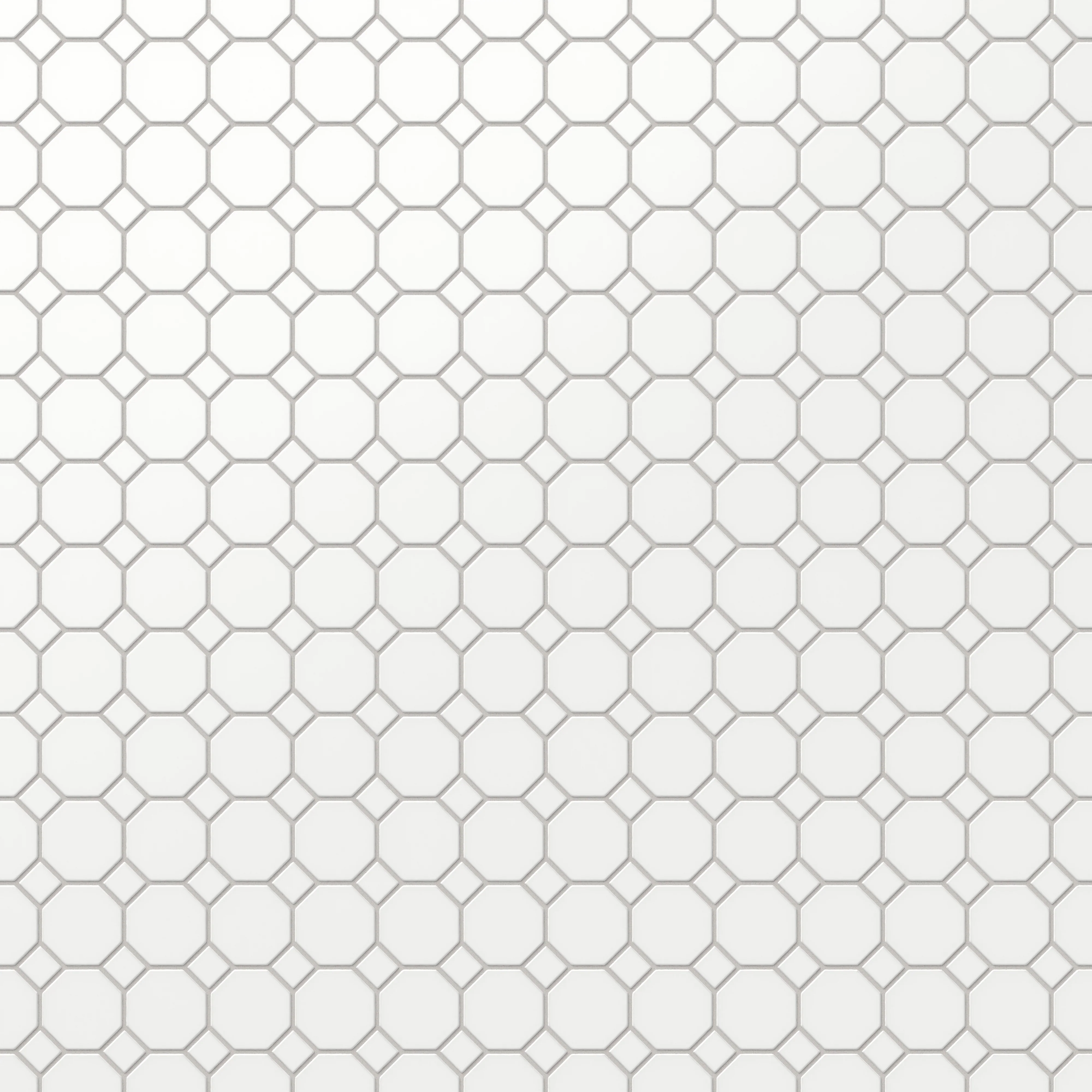 Quinn 12 x 12 Matte Porcelain Octagon Mosaic Tile in White - Image 5