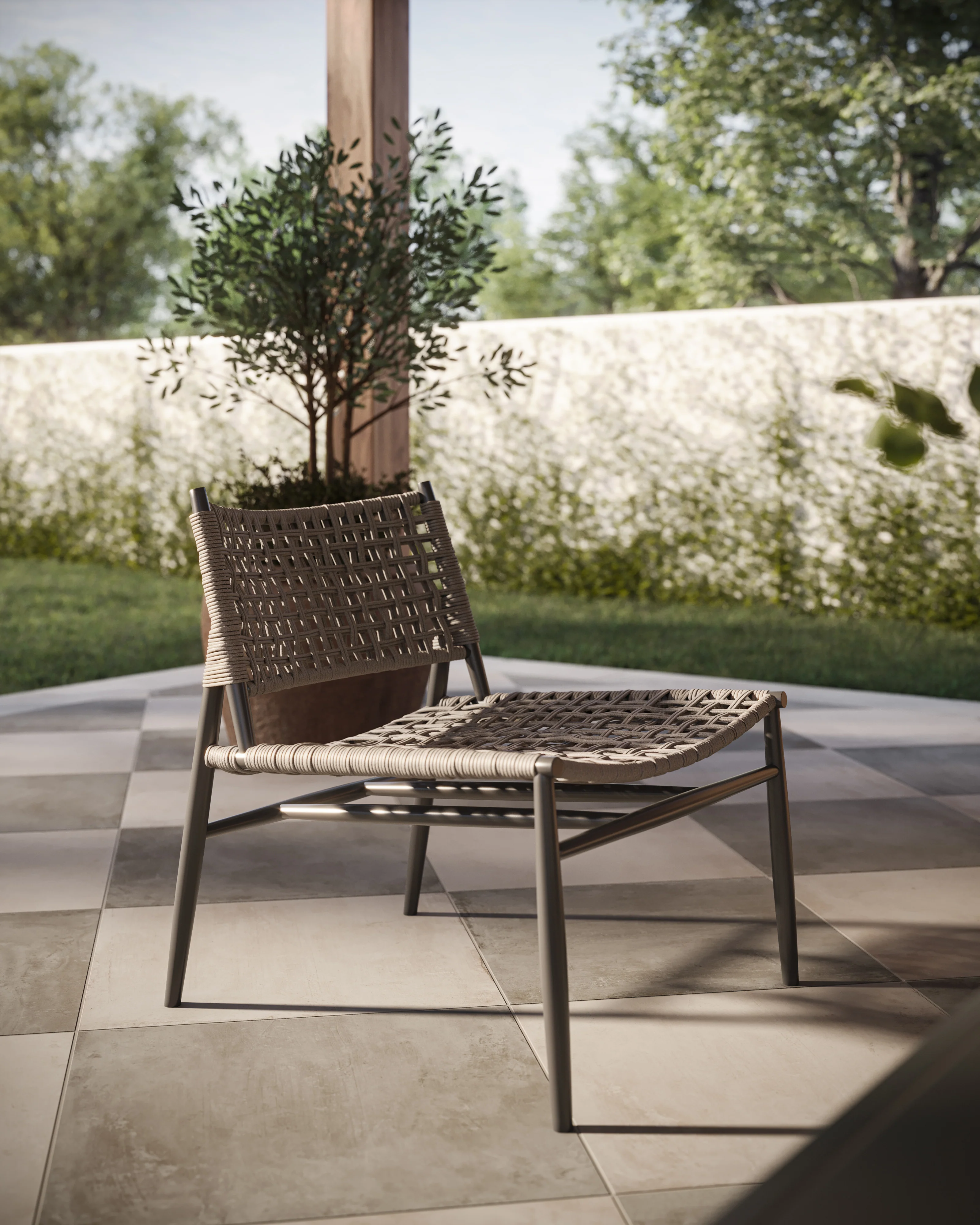 Ramsey 24 x 24 Checkerboard Grip 2cm Porcelain Paver Tile in Ash & Chalk - Image 11