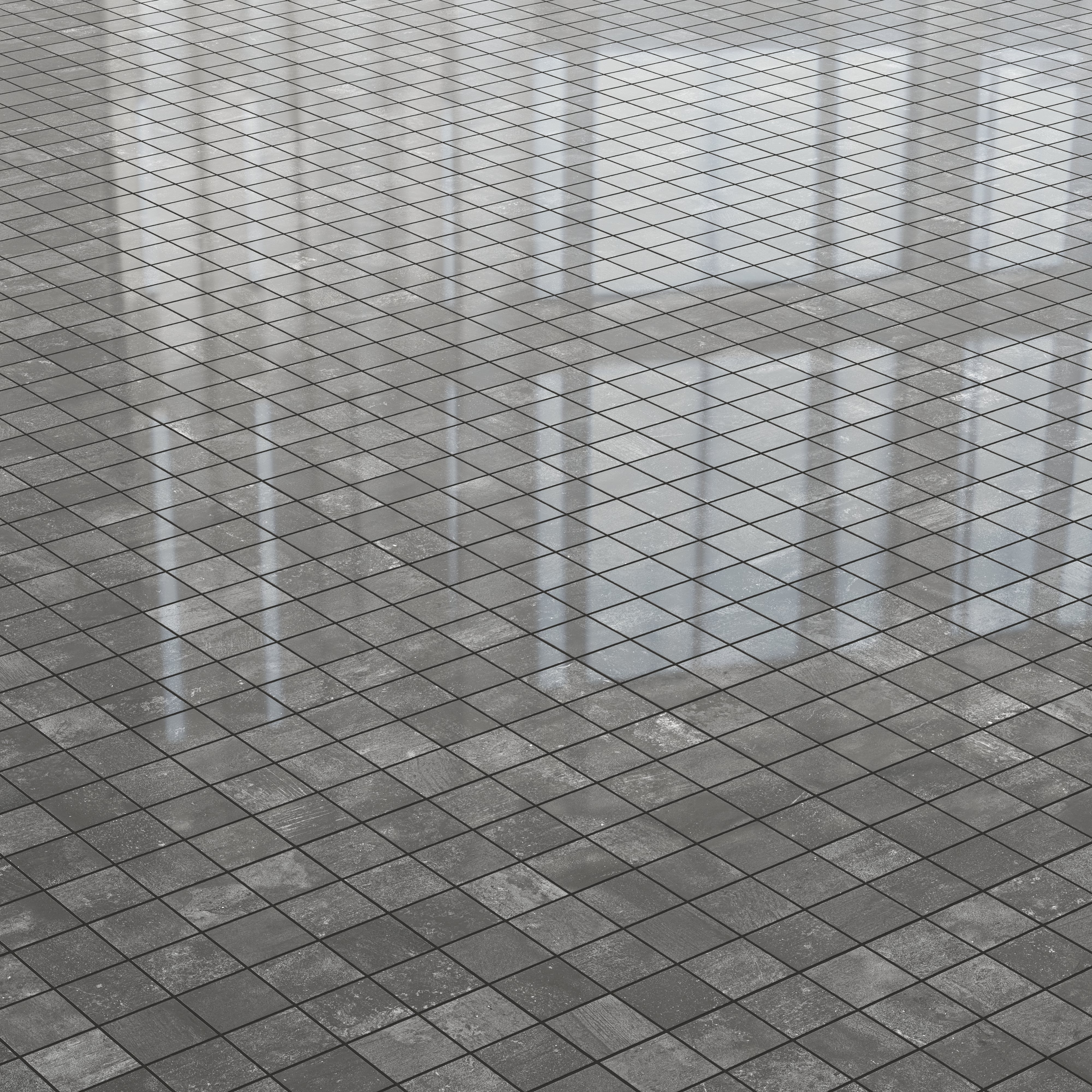 Ramsey 2 x 2 Polished Porcelain Mosaic Tile in Coal - Image 3