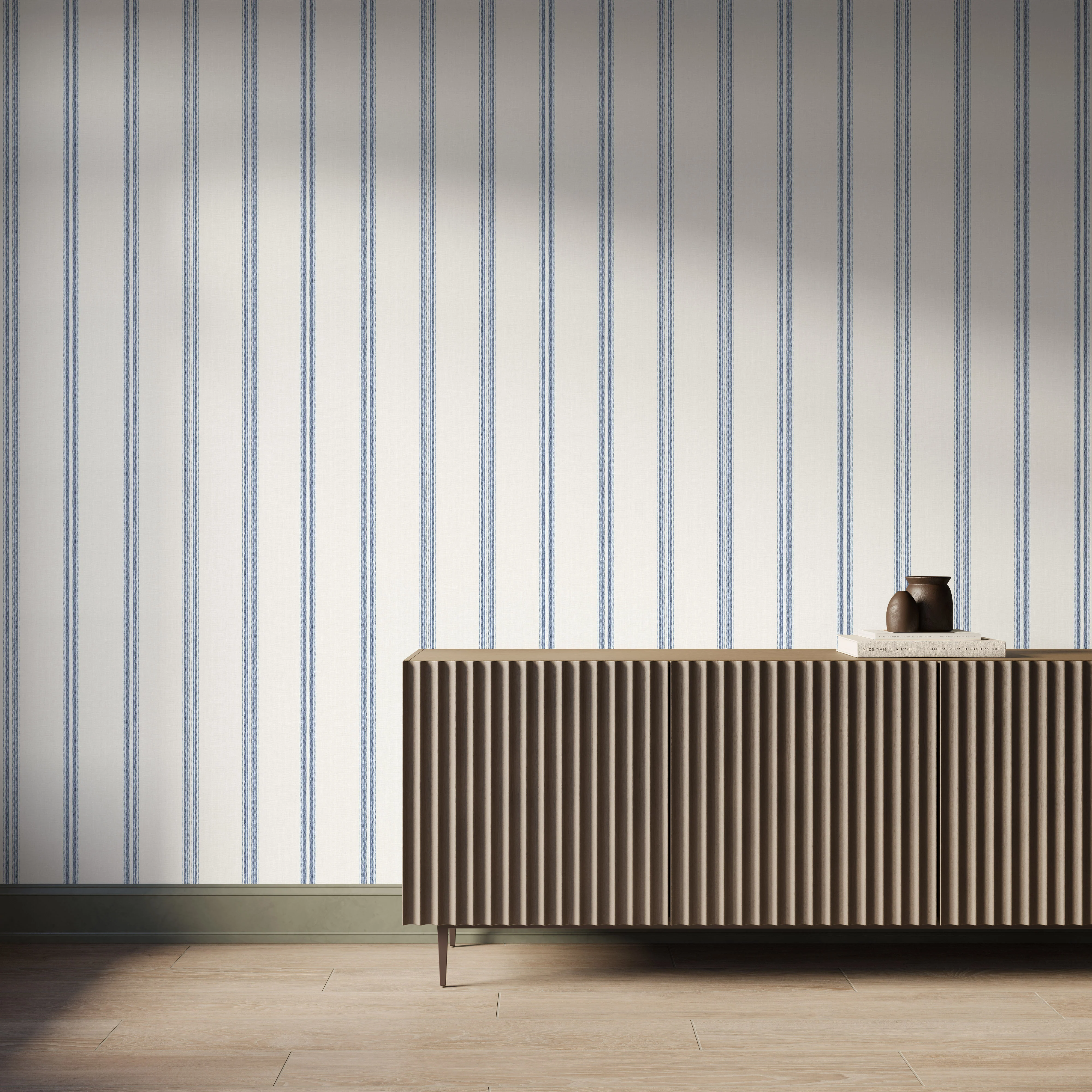 Ravelle Wallpaper in Navy - Image 2