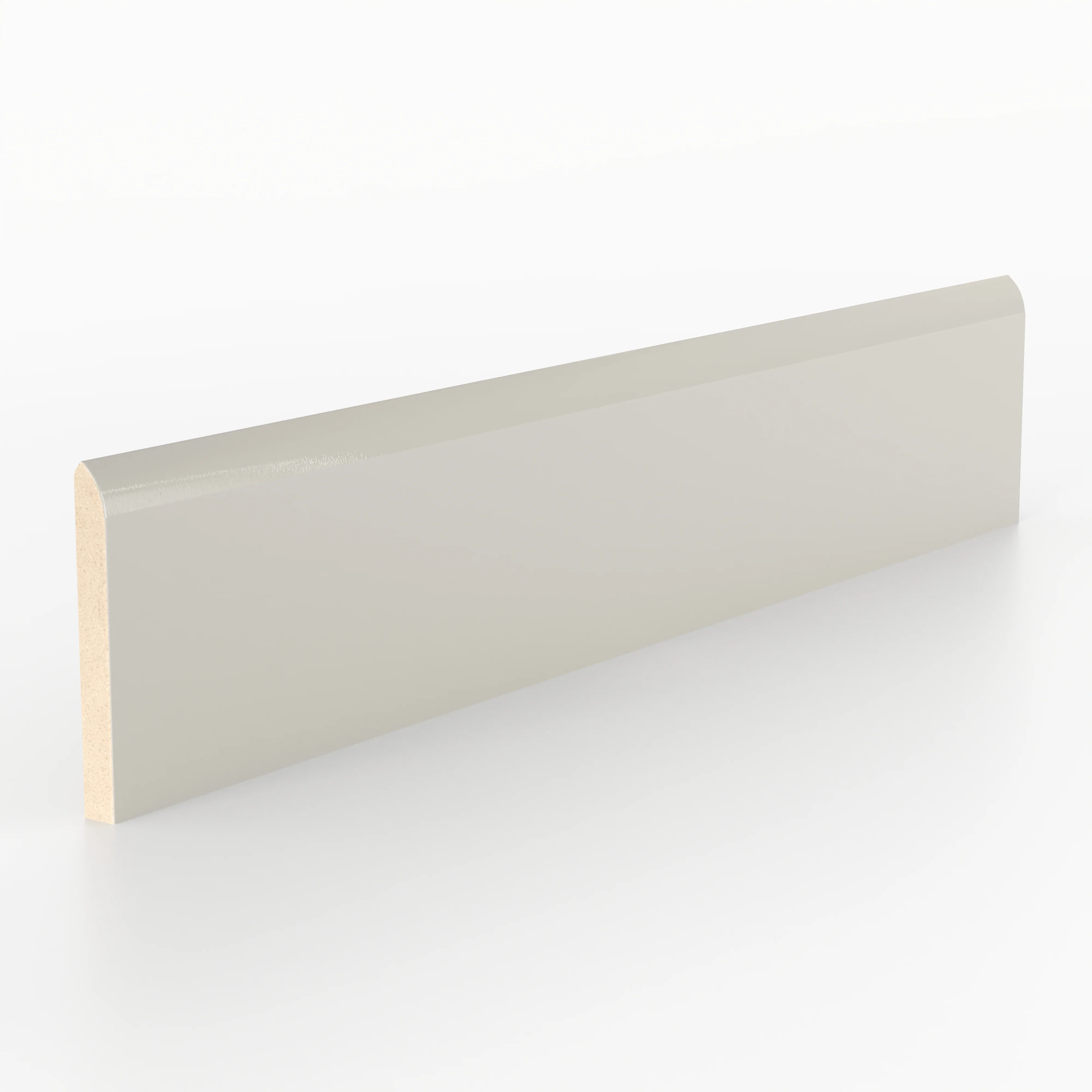 Reagan 2 x 10 Glossy Ceramic Bullnose Tile in Gris - Image 2