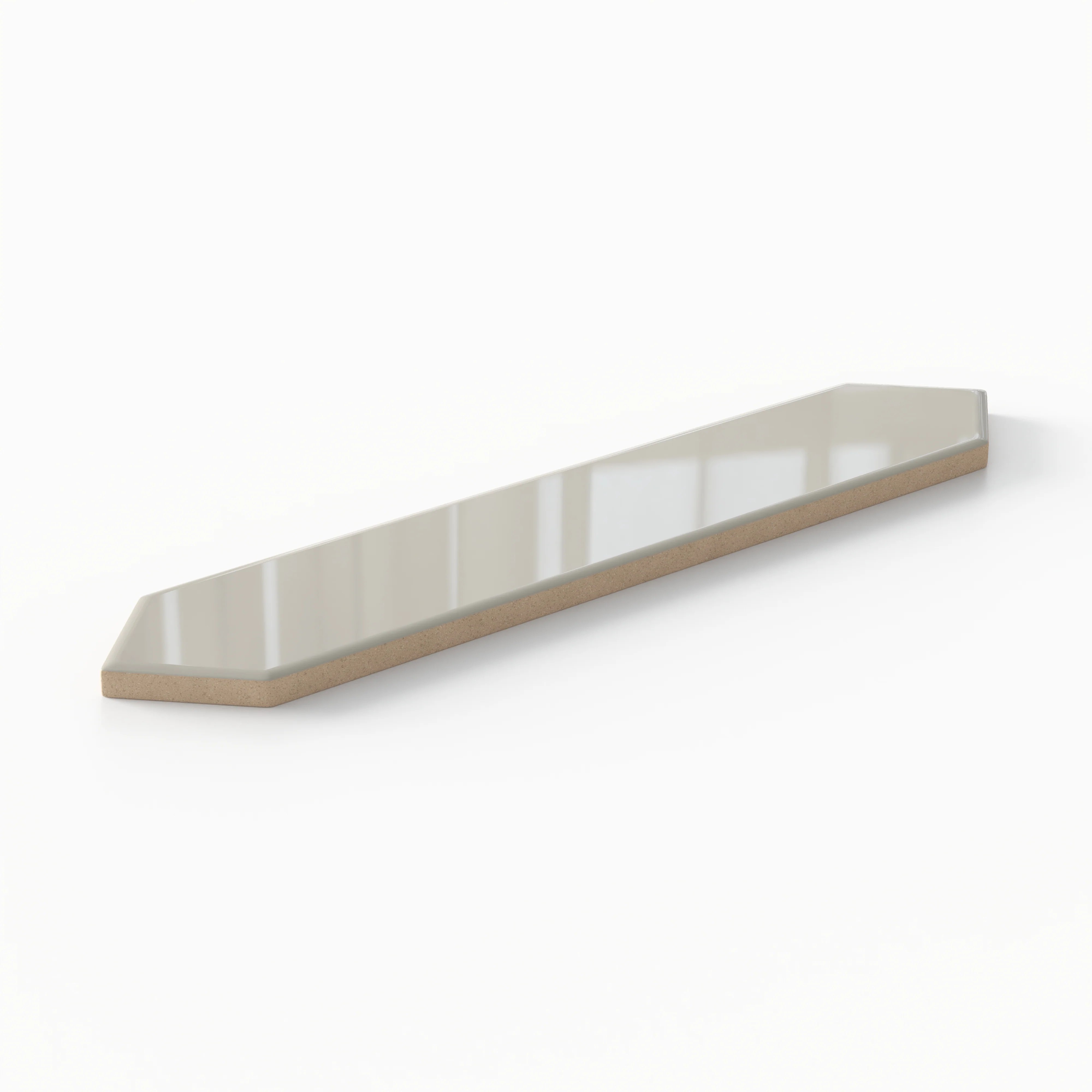 Reagan 2 x 10 Glossy Ceramic Picket Tile in Gris - Image 3