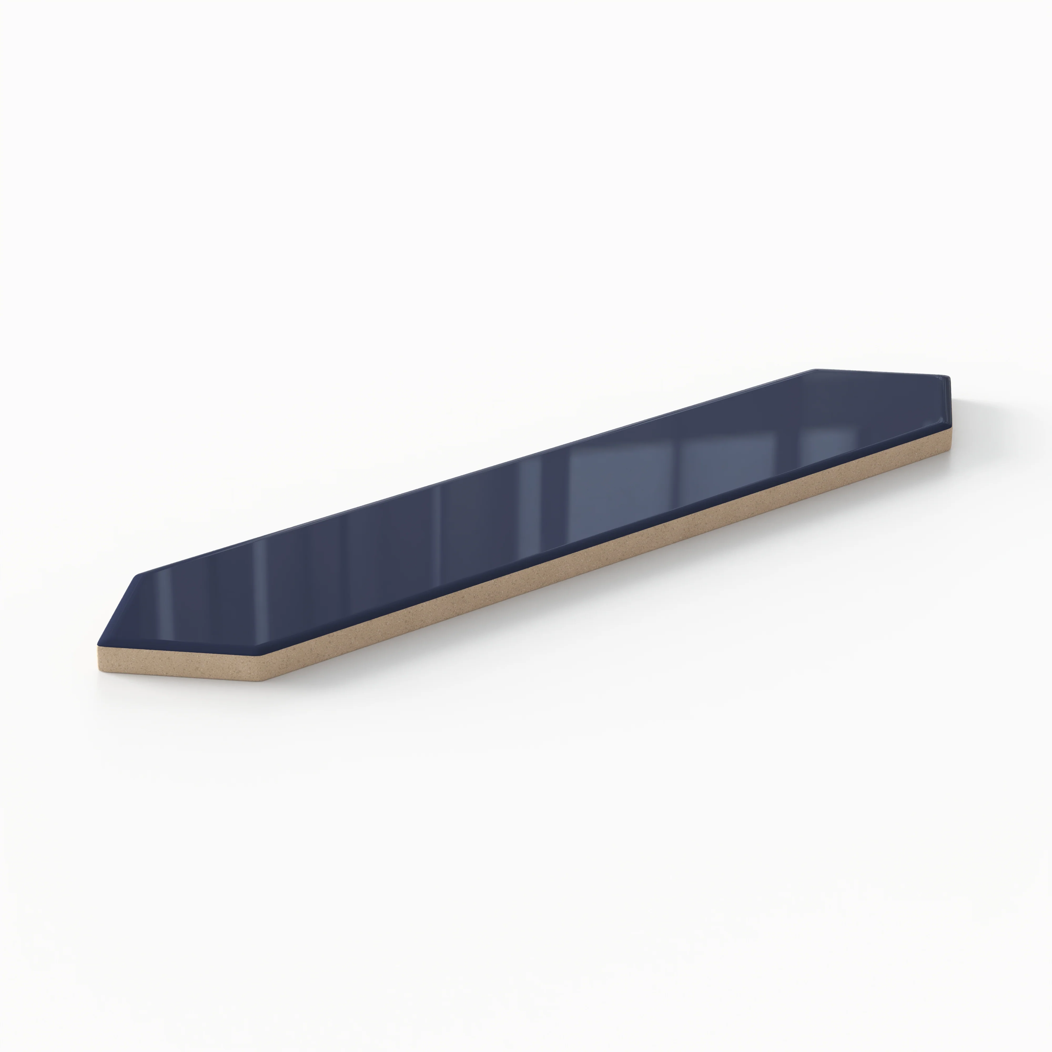 Reagan 2 x 10 Glossy Ceramic Picket Tile in Navy - Image 3