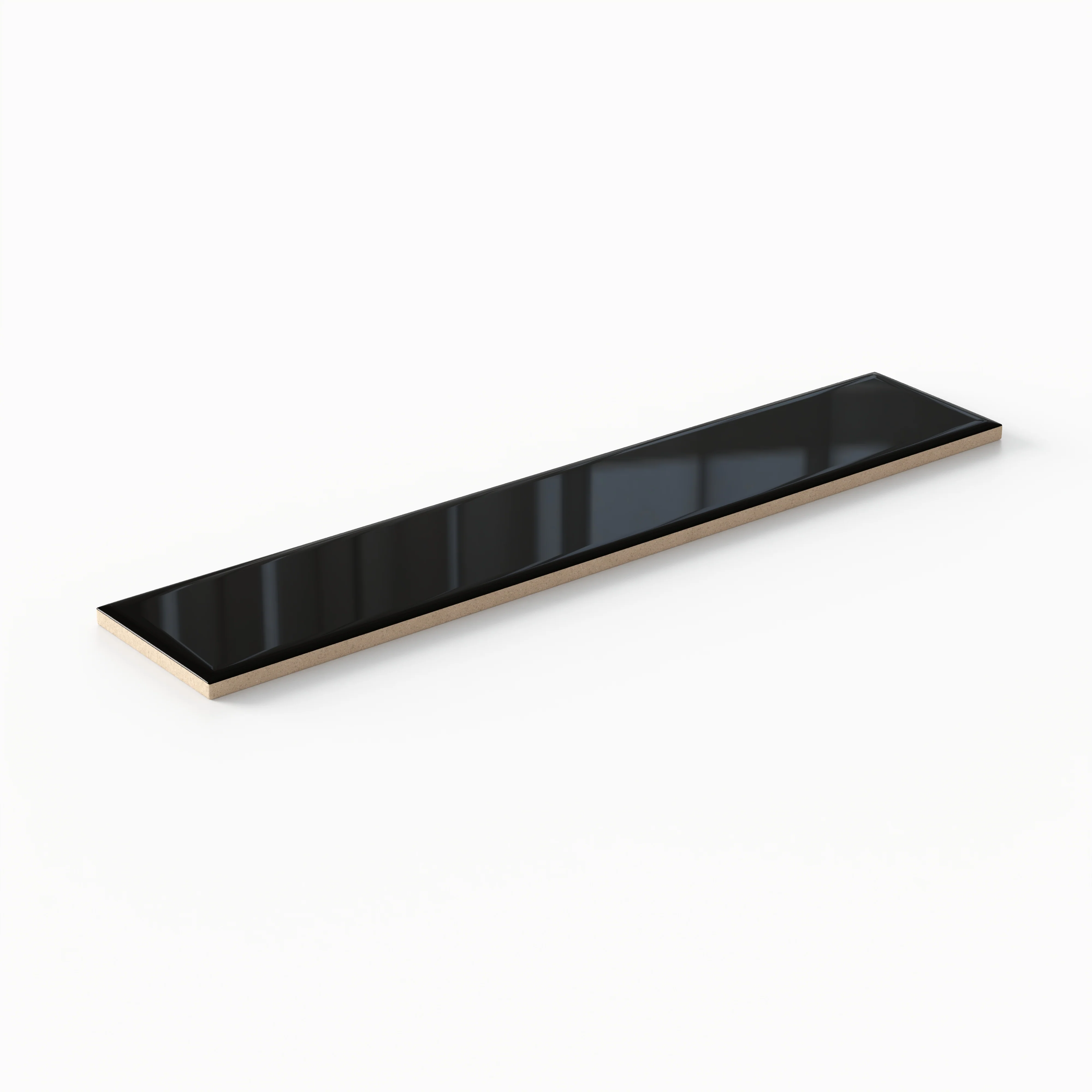 Reagan 2 x 10 Glossy Ceramic Tile in Midnight - Image 3