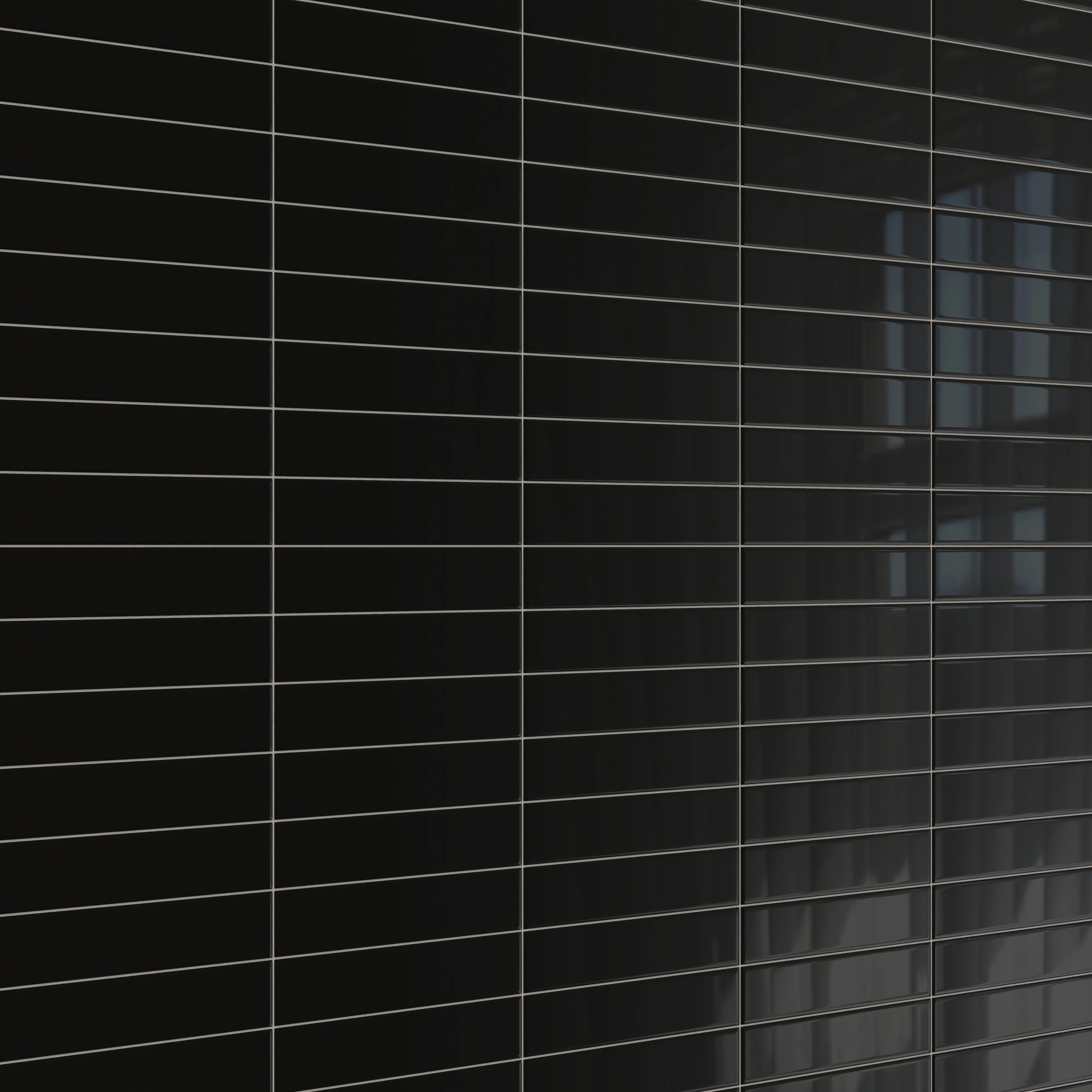 Reagan 2 x 10 Glossy Ceramic Tile in Midnight - Image 4