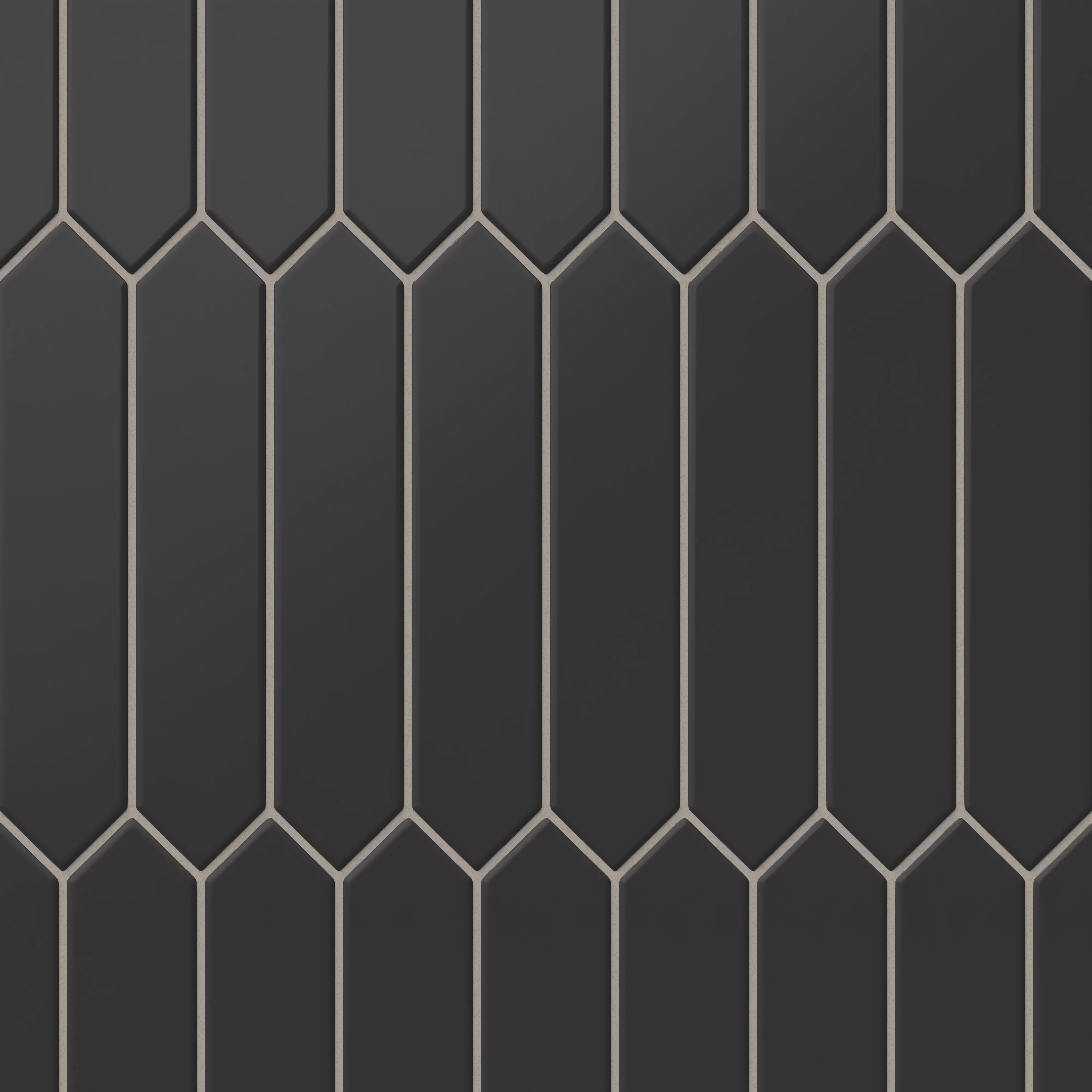 Reagan 2 x 10 Matte Ceramic Picket Tile in Midnight