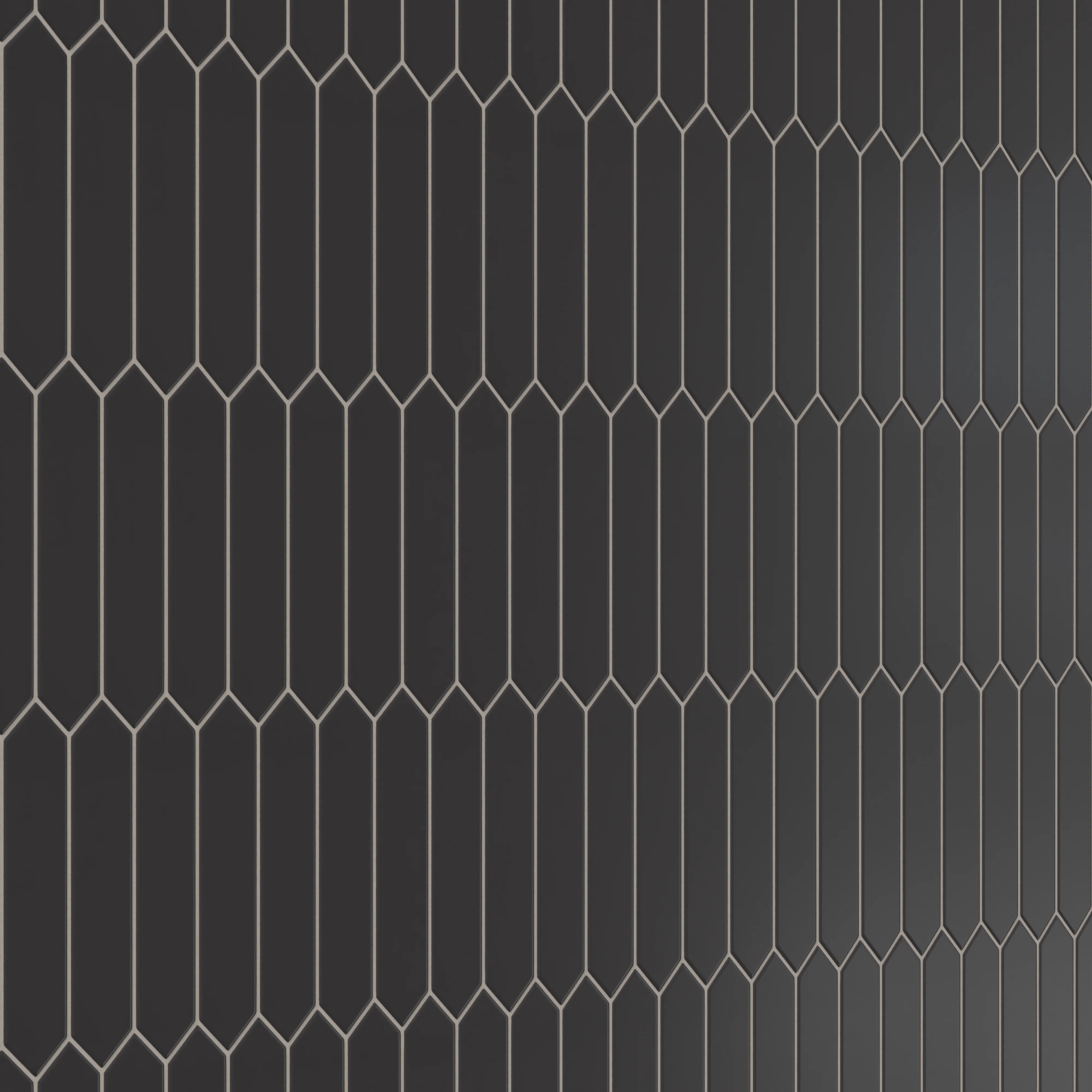 Reagan 2 x 10 Matte Ceramic Picket Tile in Midnight - Image 4
