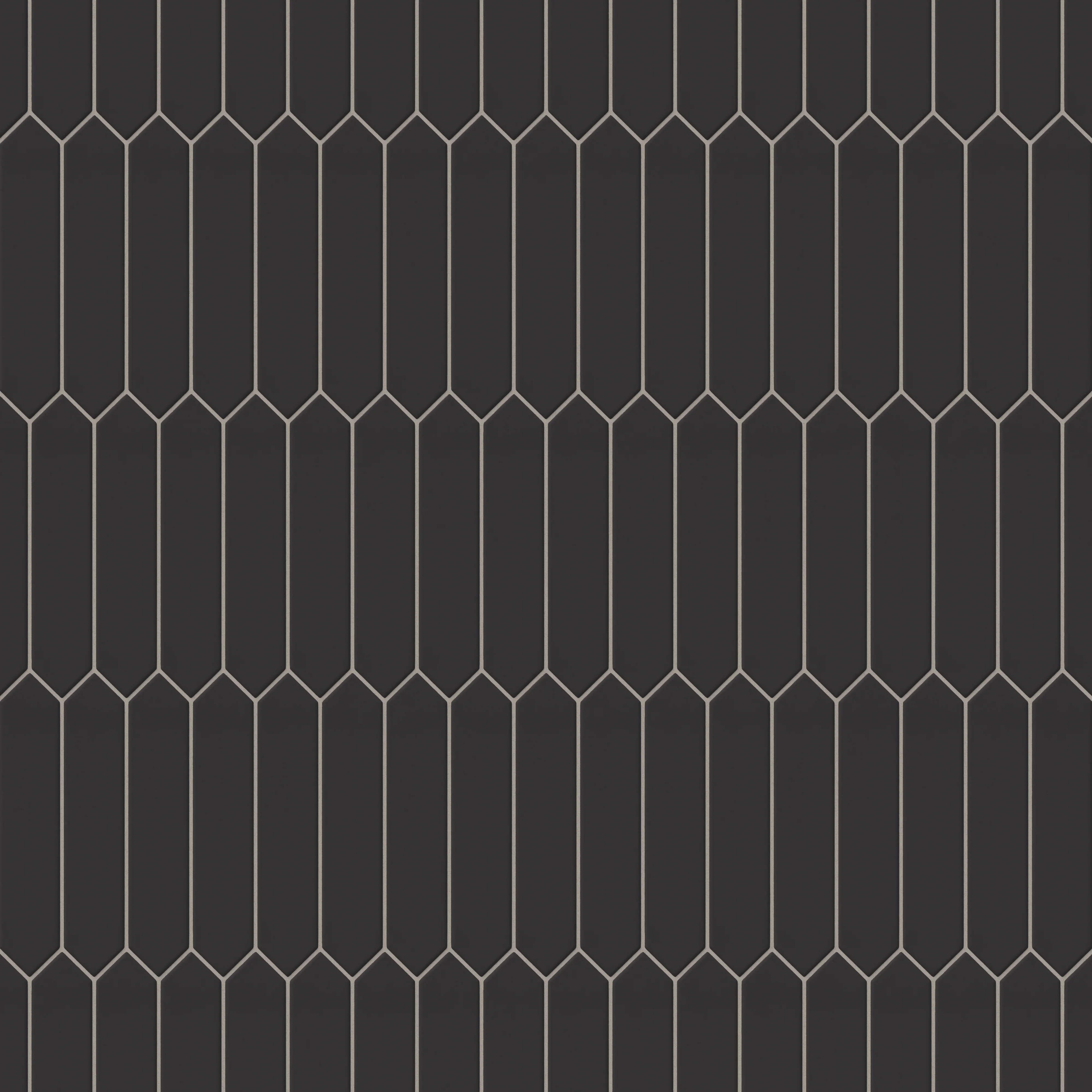 Reagan 2 x 10 Matte Ceramic Picket Tile in Midnight - Image 5