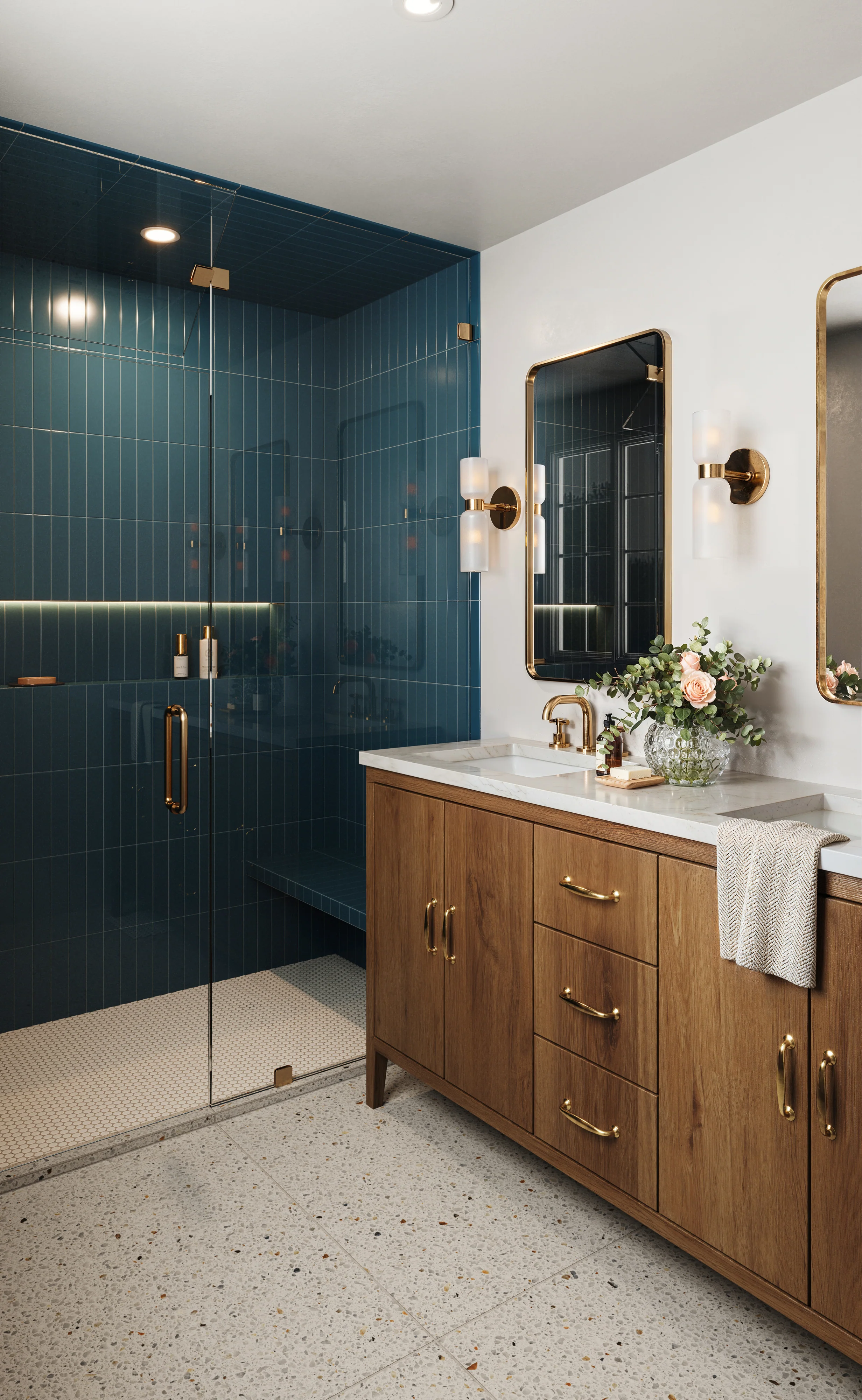 Reagan 2 x 10 Matte Ceramic Tile in Teal - Image 12