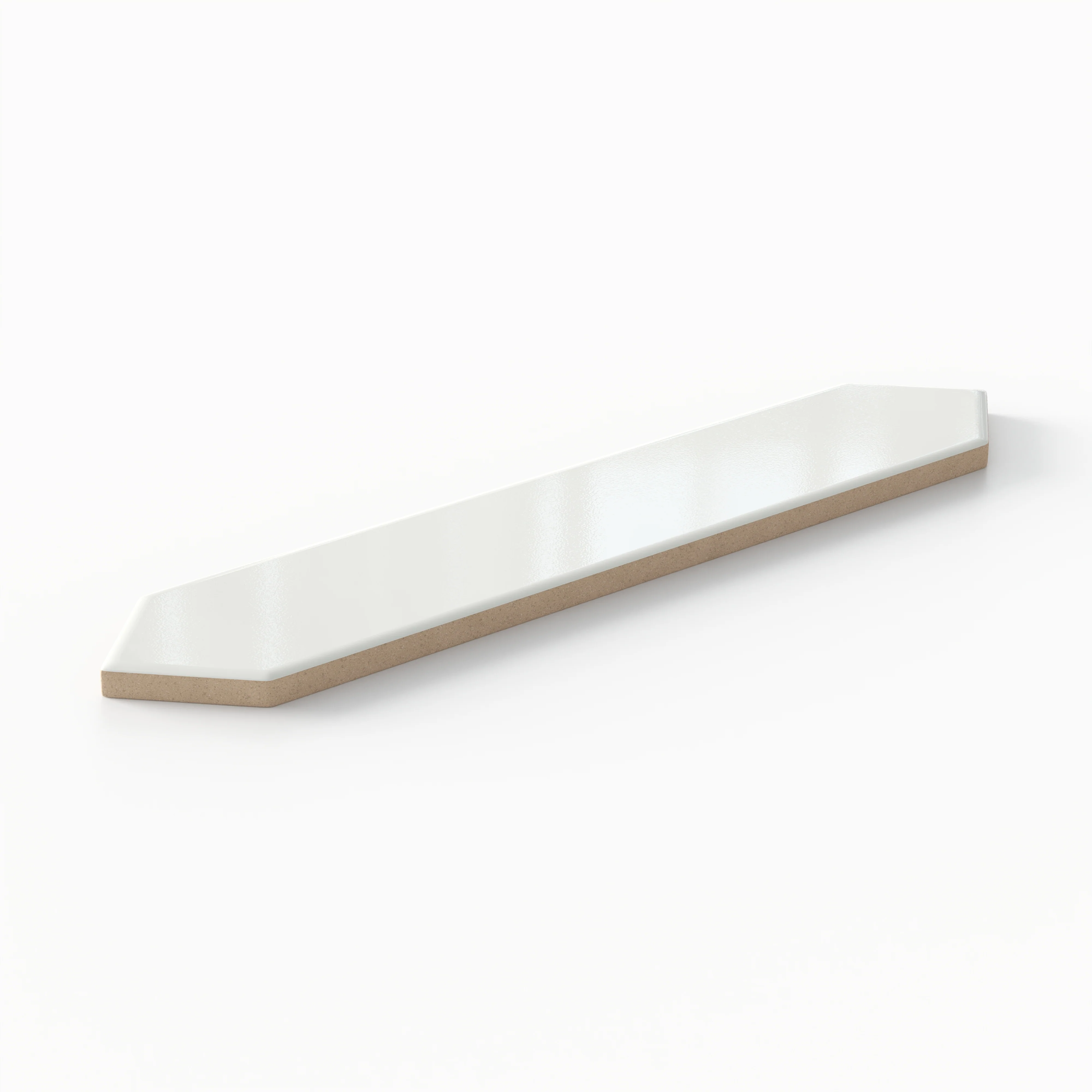 Reagan 2 x 10 Glossy Ceramic Picket Tile in Blanco - Image 3