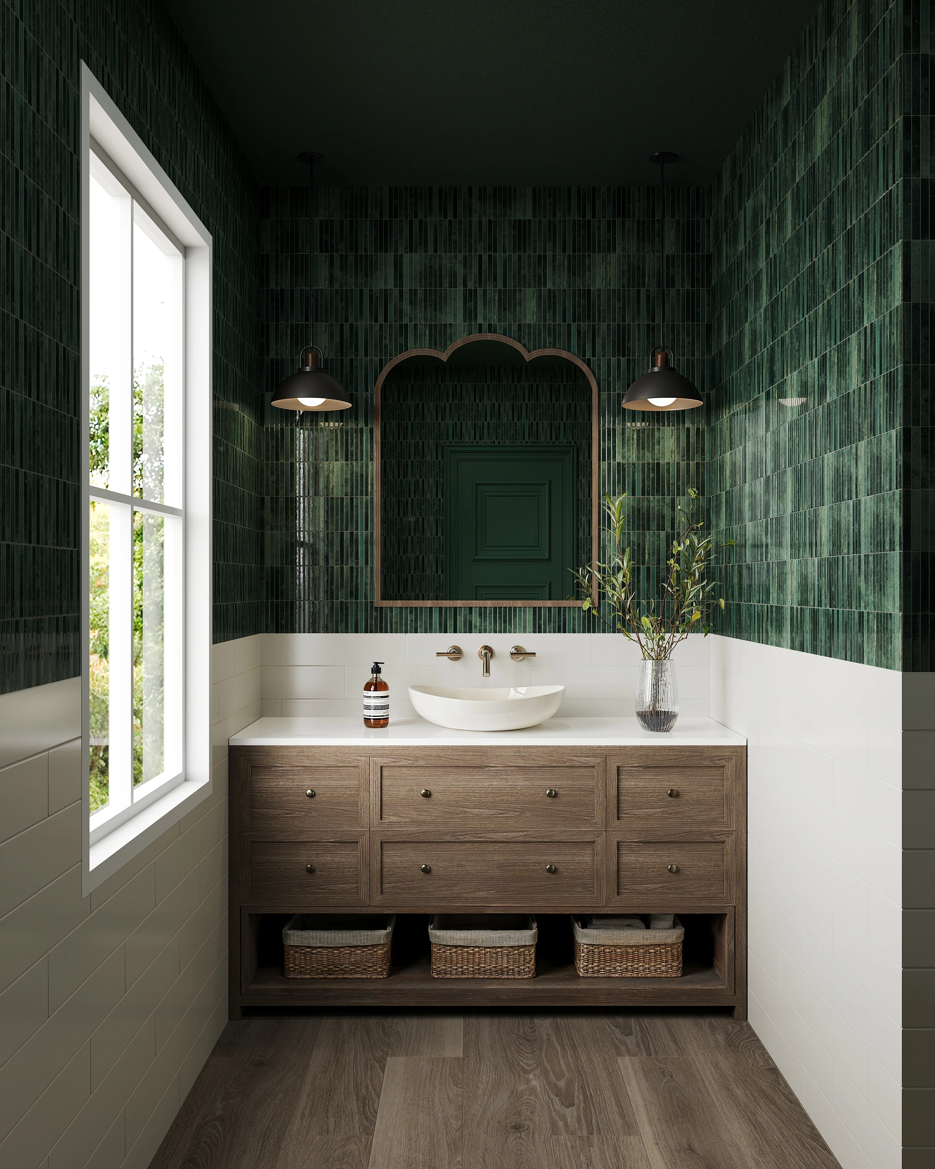 Reagan 4 x 24 Matte Porcelain Tile in Gris - Image 2