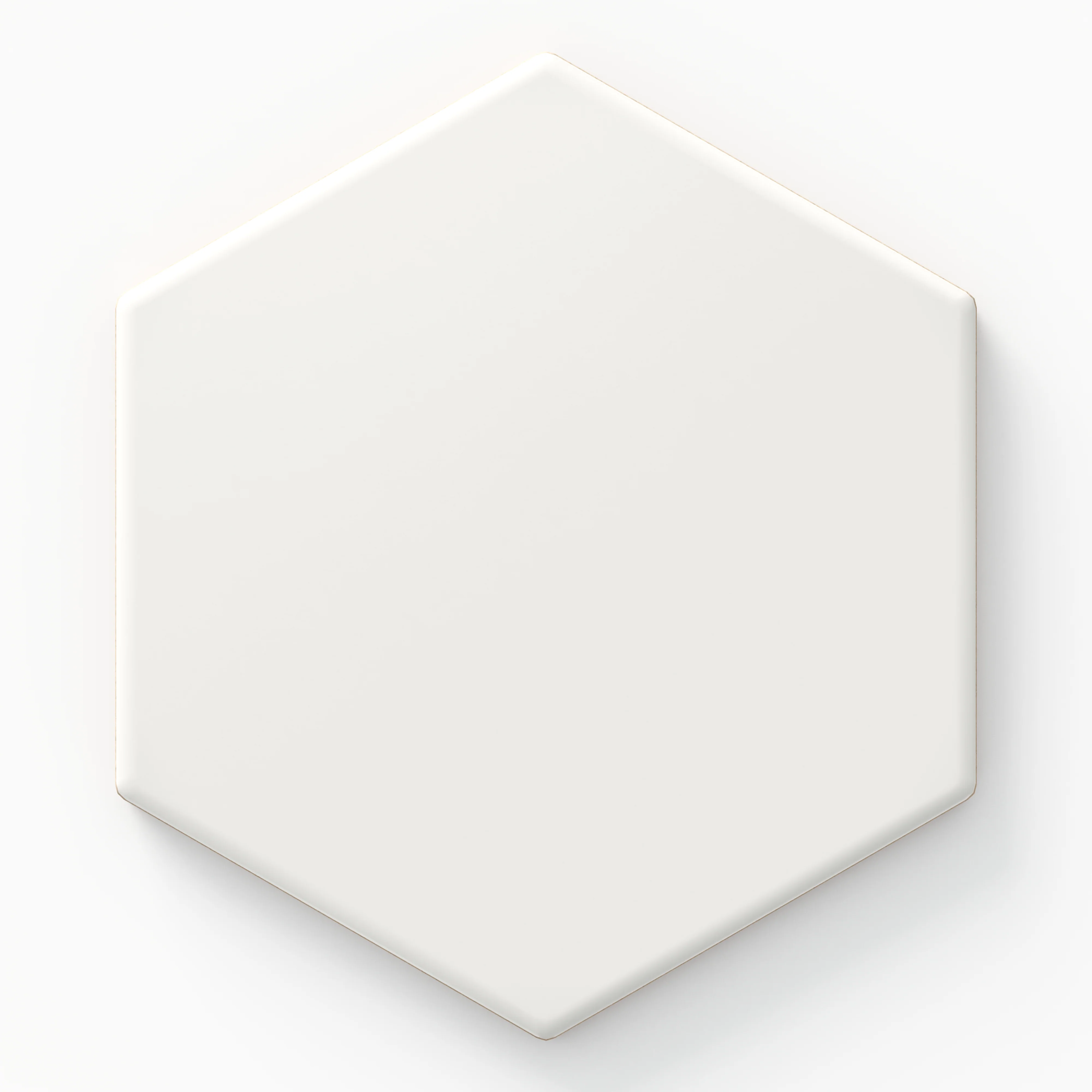Reagan 5 x 6 Matte Hexagon in Blanco Sample