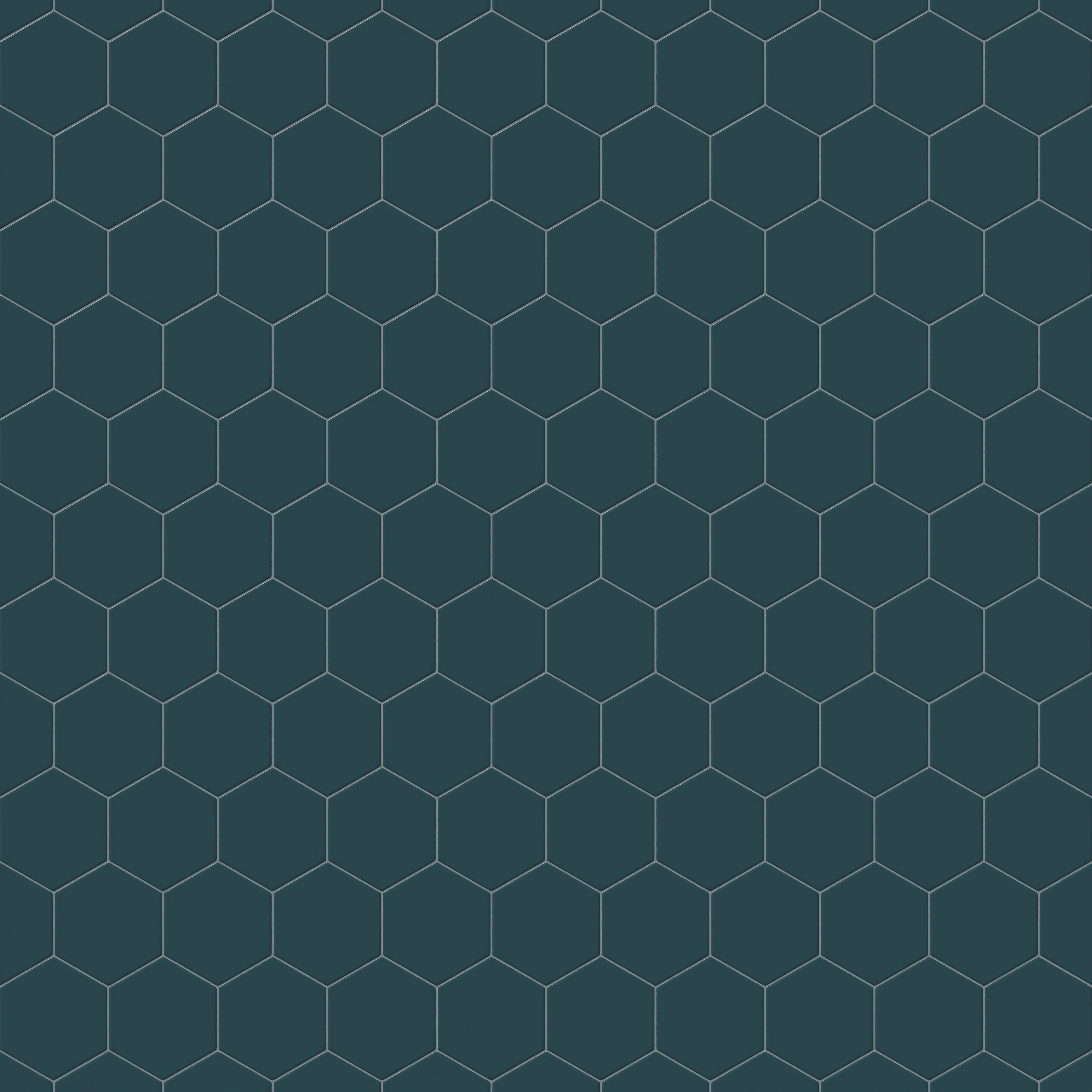 Reagan 5 x 6 Matte Porcelain Hexagon Tile in Teal - Image 6