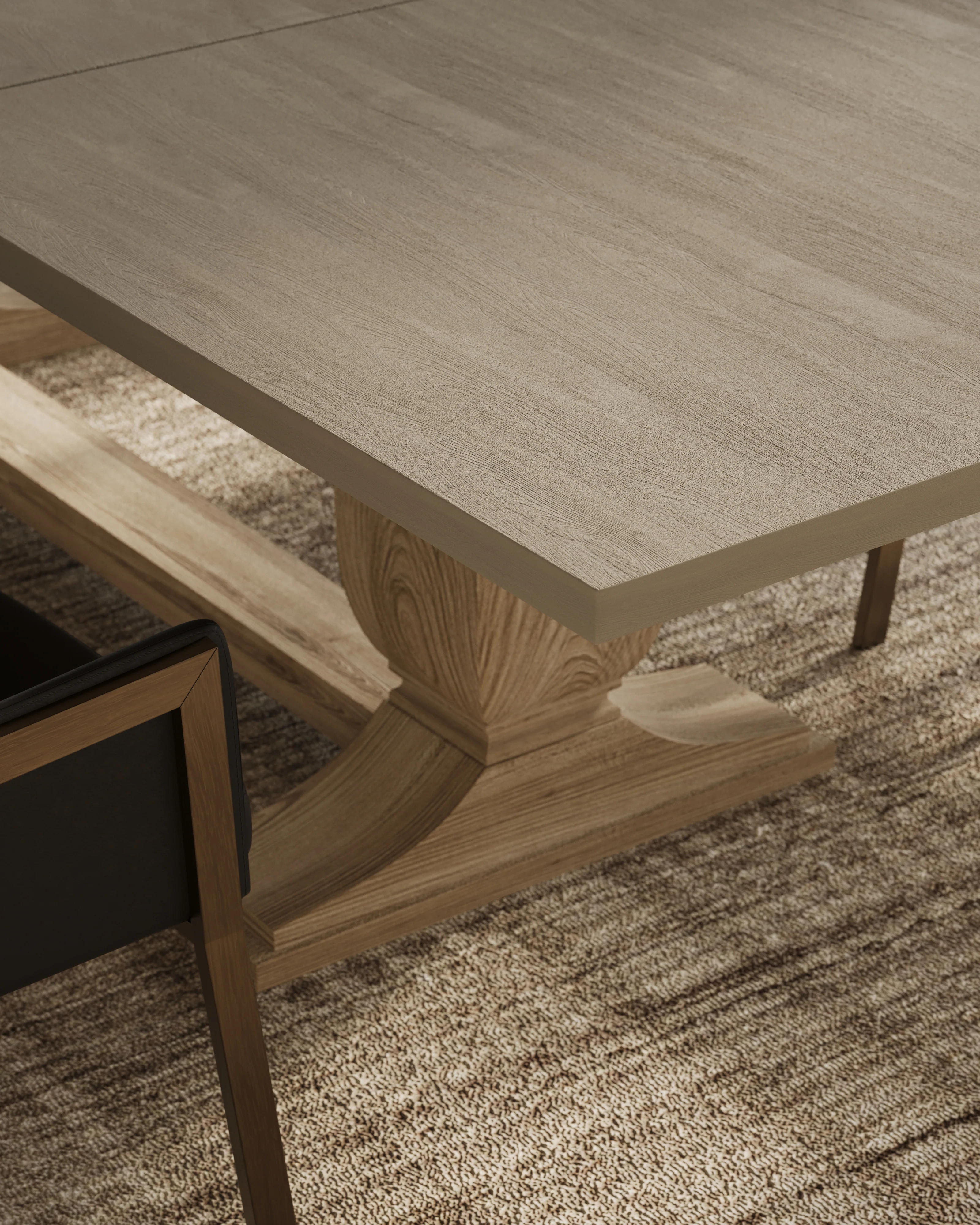 Rebecca 86" to 120" Dining Table in Greige - Image 10