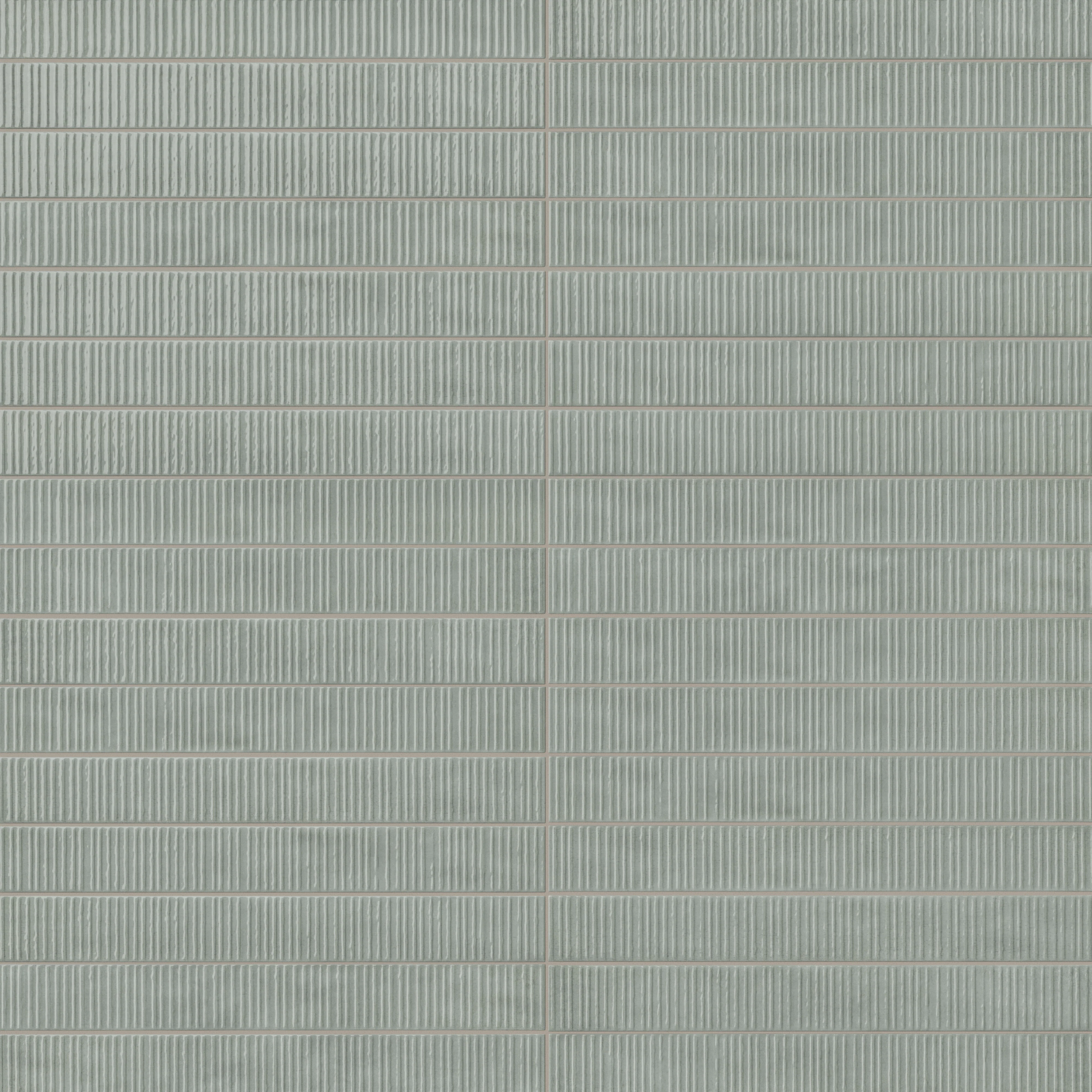 Remi 2 x 17 Glossy Ceramic Tile in Pistachio Deco