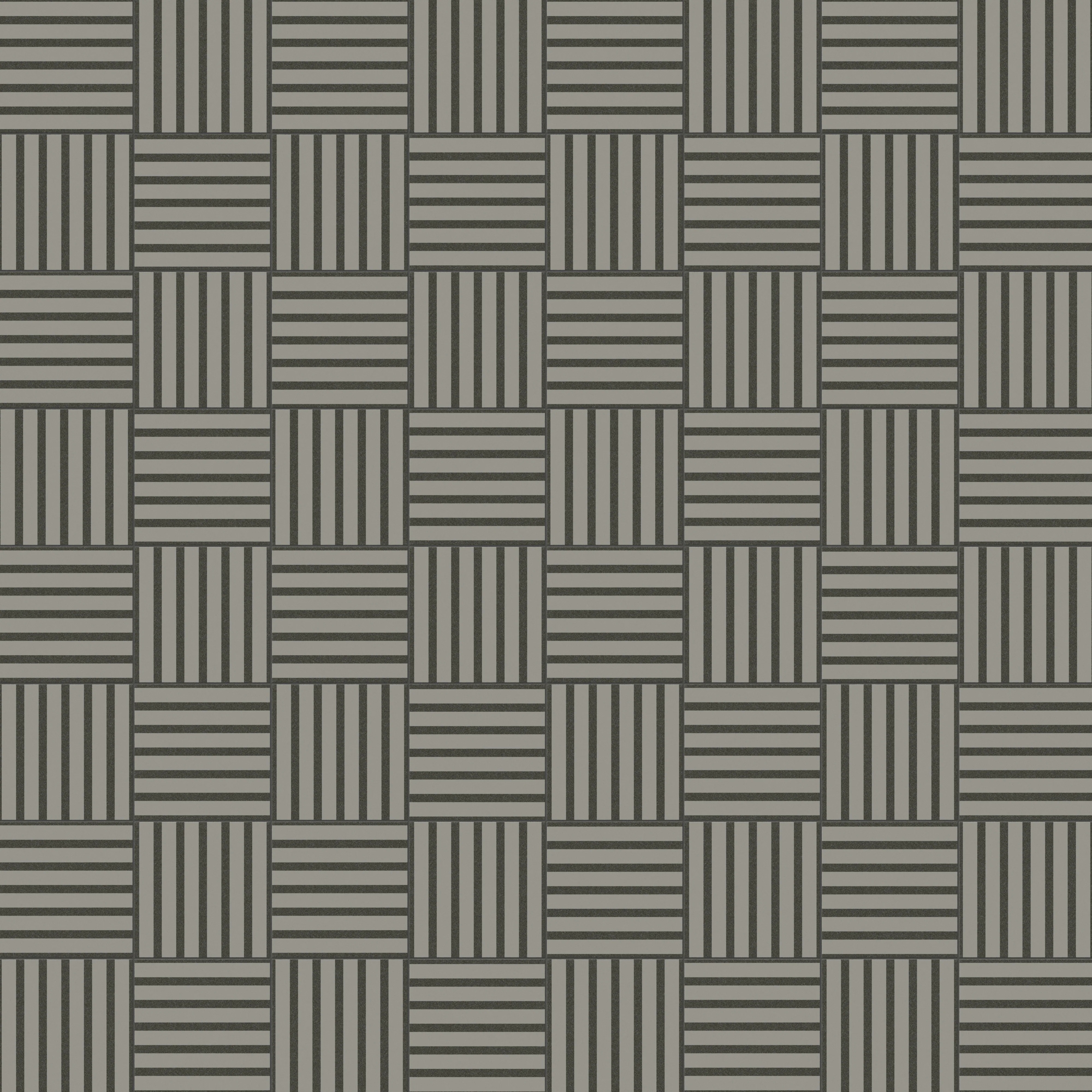 Riley 12 x 12 Matte Porcelain Tile in Striped Pattern Charcoal - Image 5