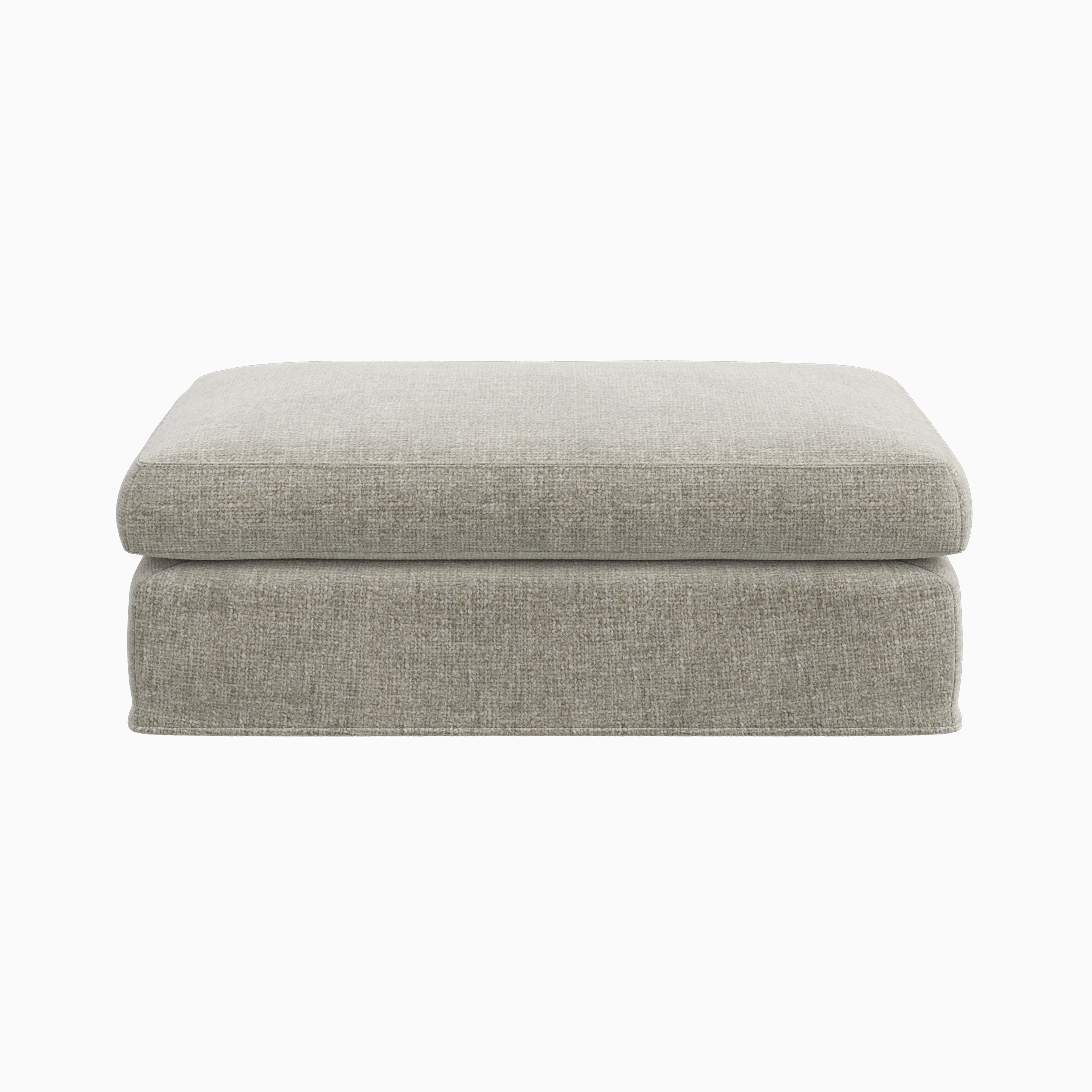 Ronan Ottoman in Bone, Large - Image 2