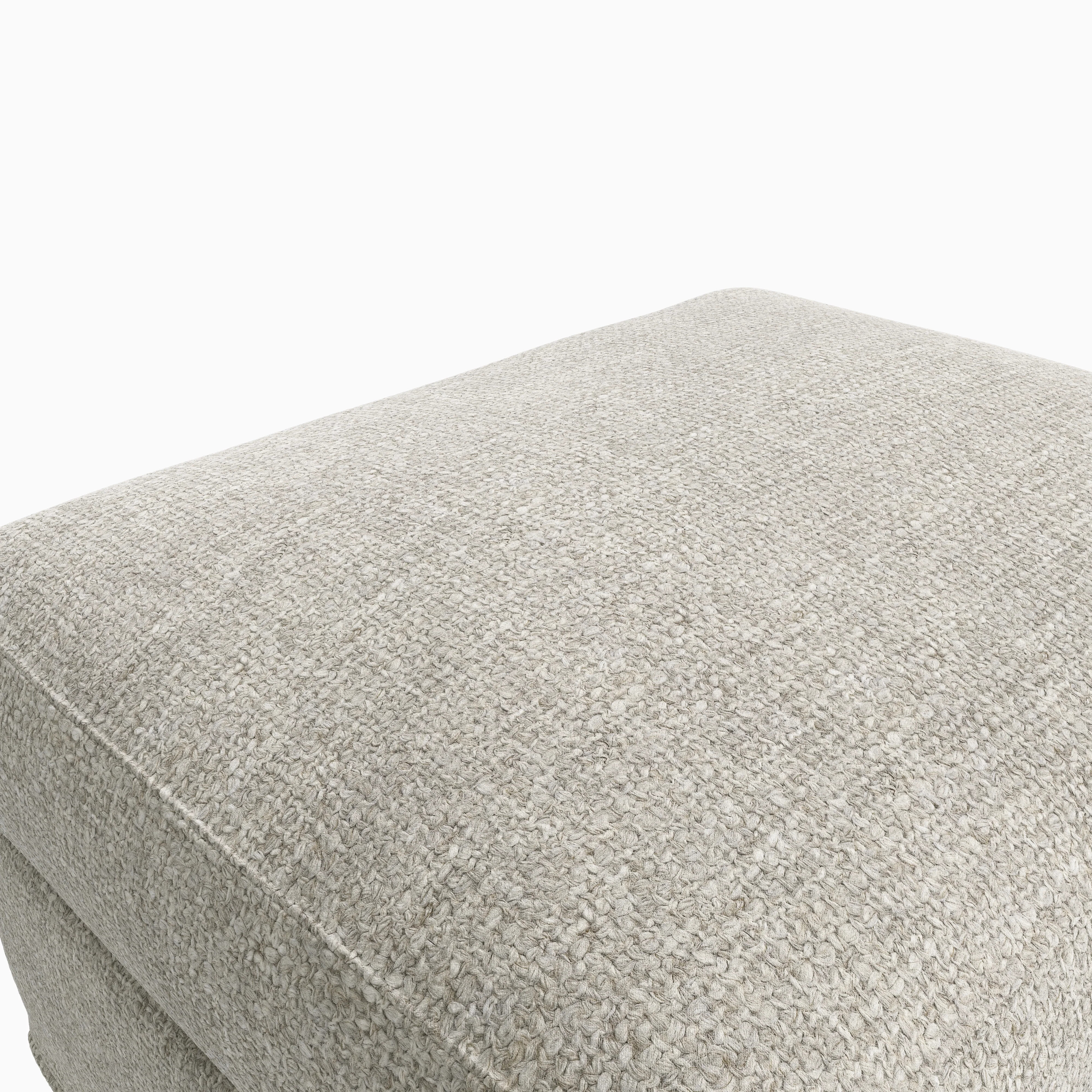 Ronan Ottoman in Bone, Small - Image 3