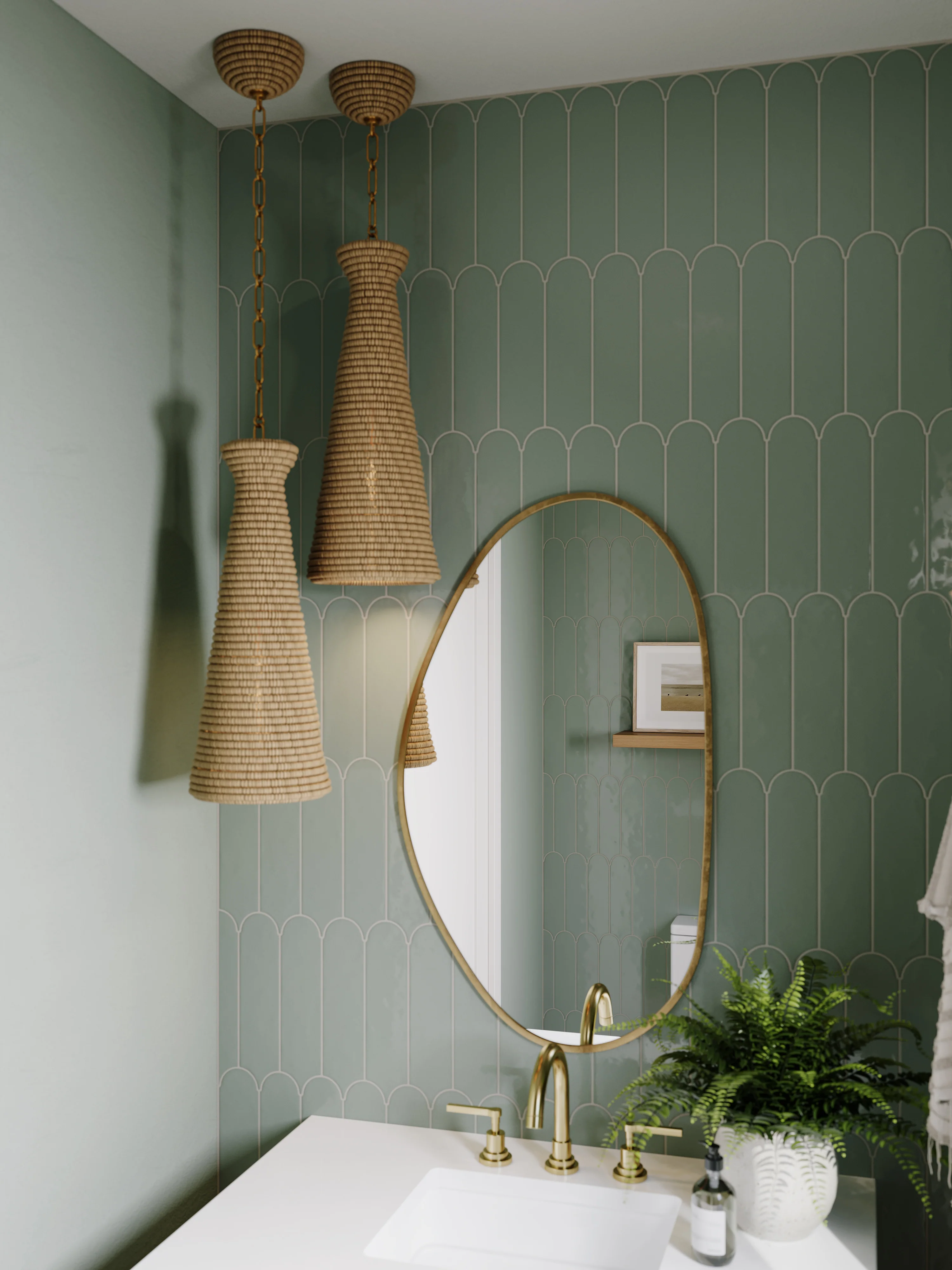 Santos Pendant in Vintage Gold Leaf - Image 10