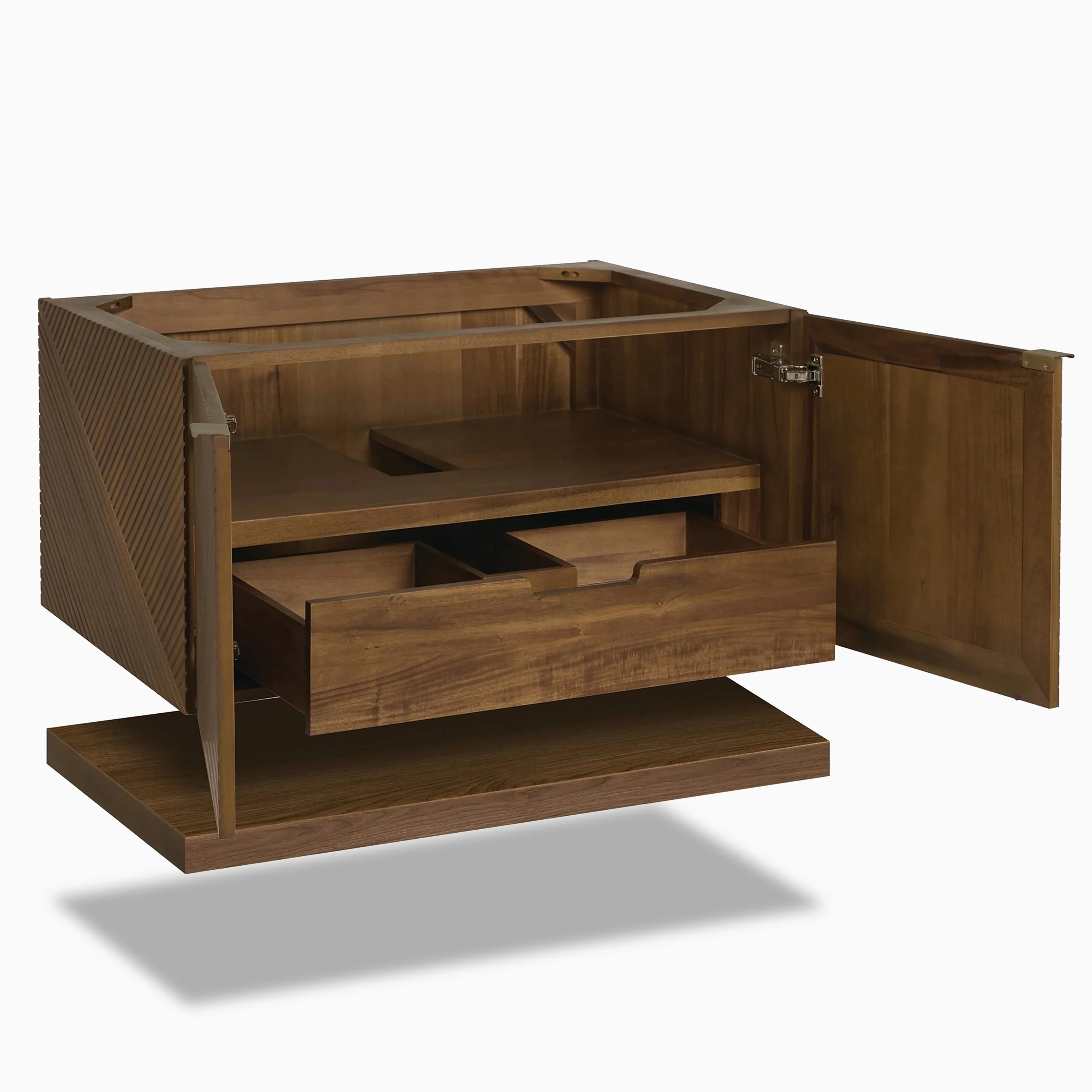 Royce 36" Single Vanity in Chestnut with 3 cm White Zeus Quartz Top - Image 4