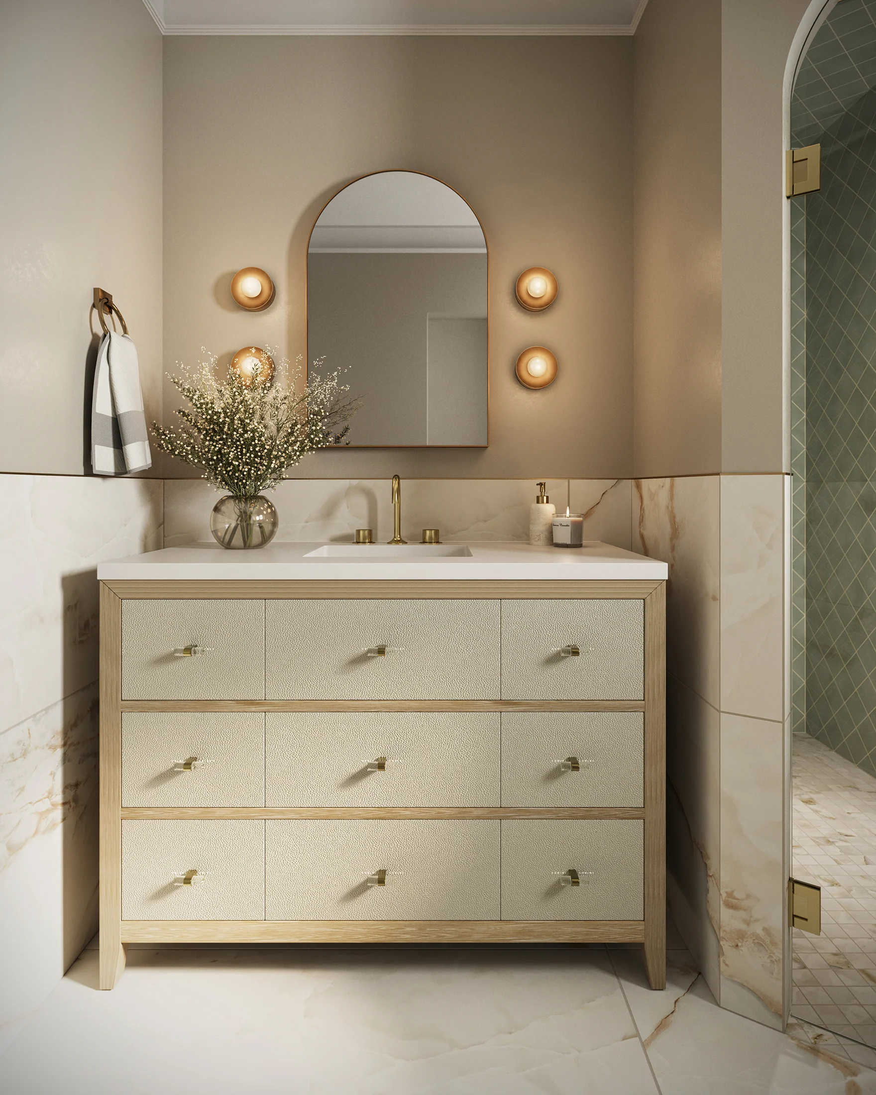 Rue Bath And Vanity Light In Aged Brass - Image 8
