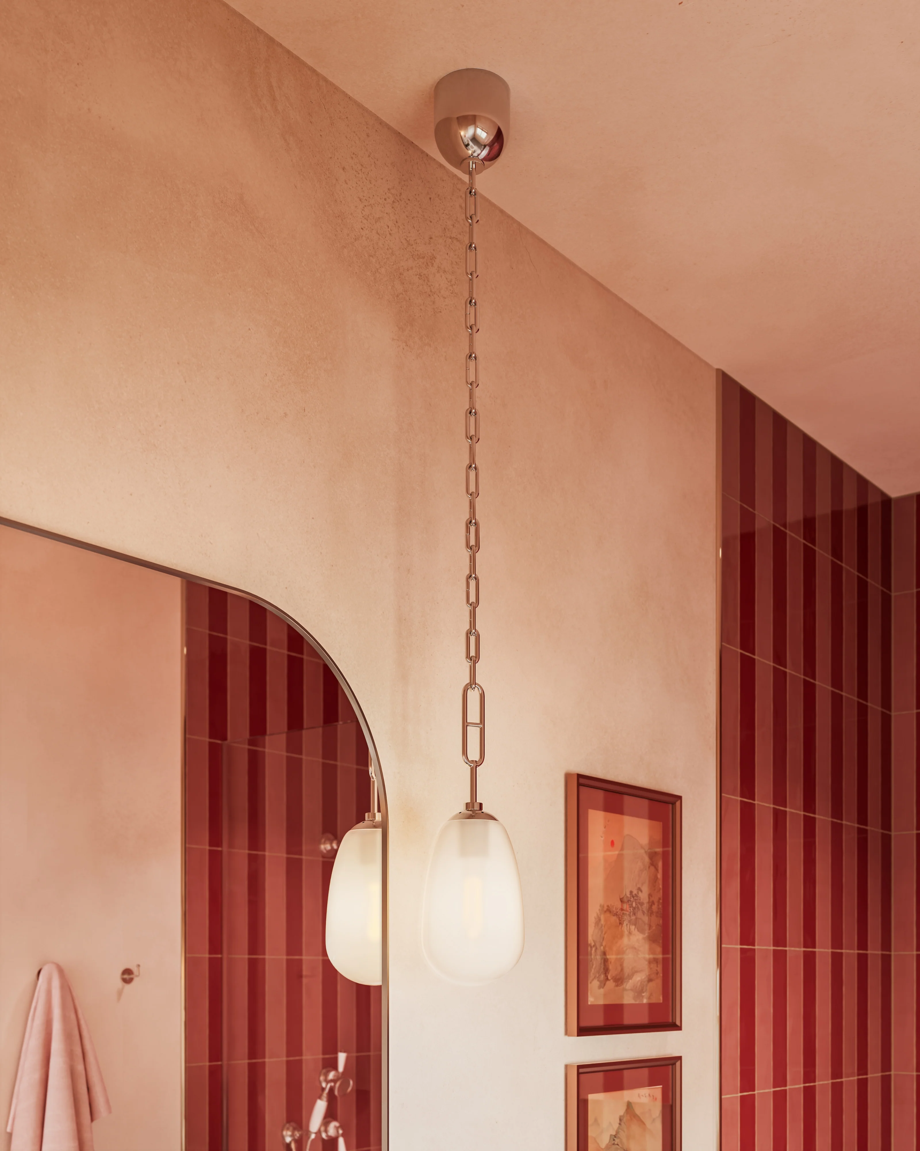 Runa 9" Pendant In Polished Nickel - Image 4