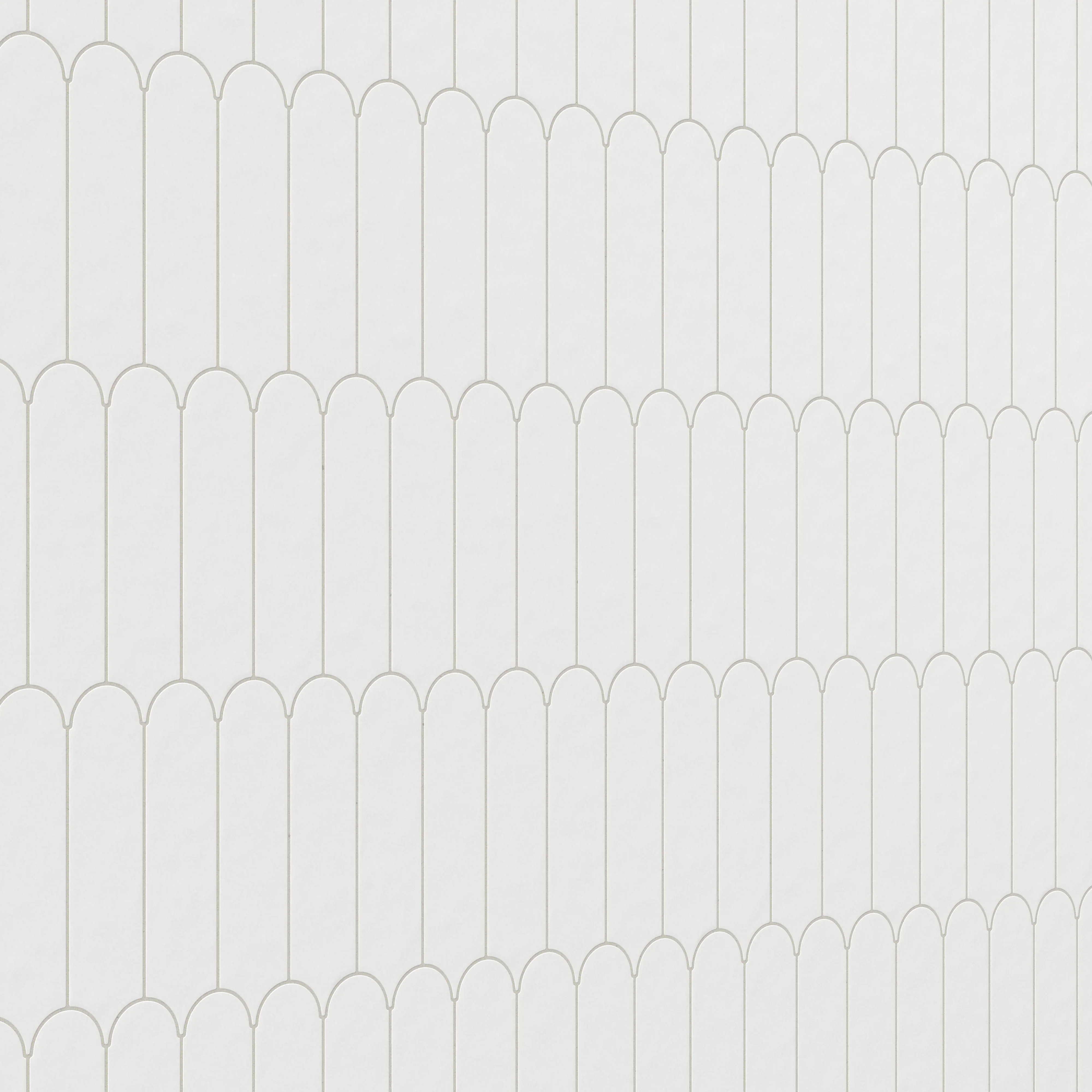 Sarina 3 x 12 Matte Ceramic Fishscale Tile in White Ice - Image 4