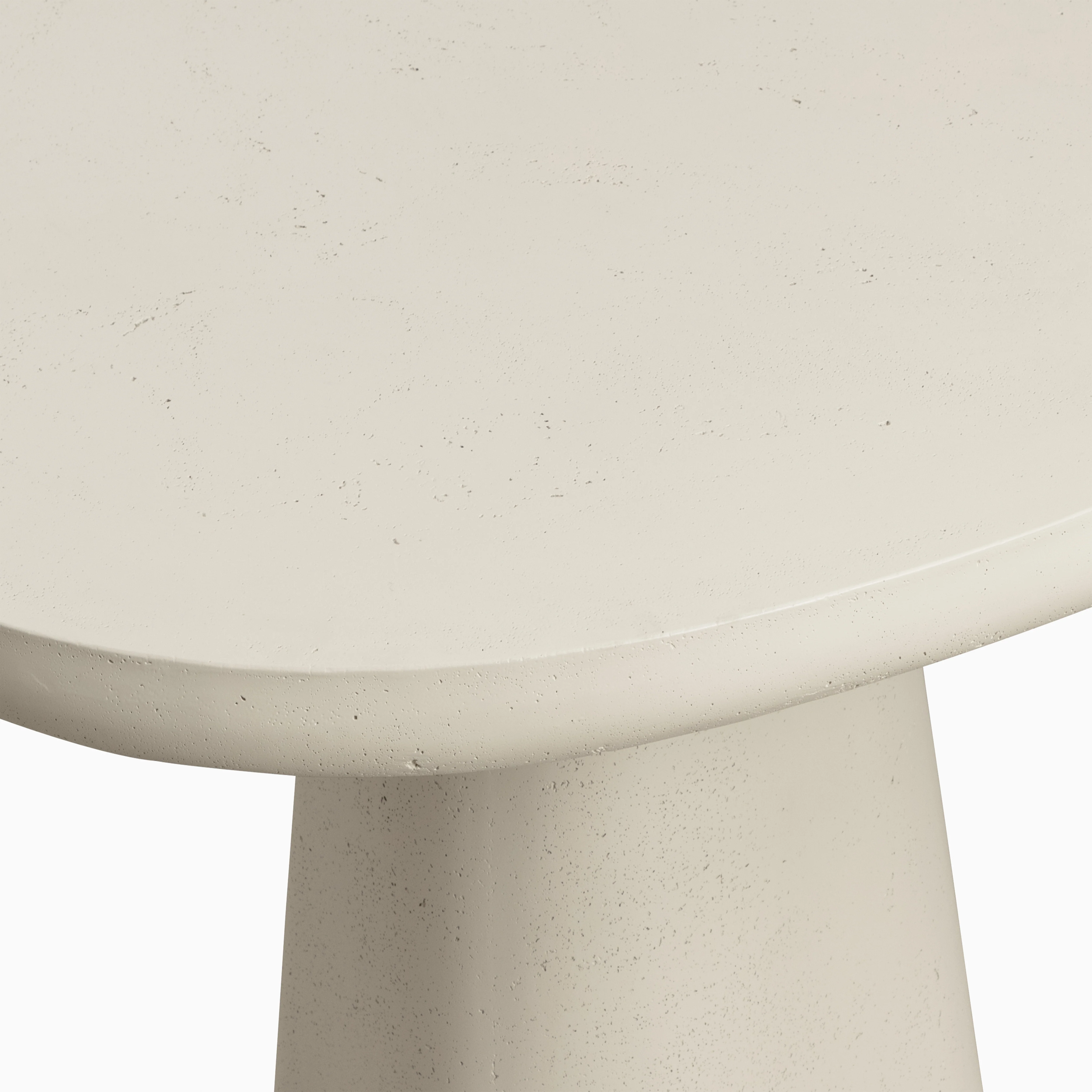 Selena 55" Outdoor Dining Table in Cream - Image 5