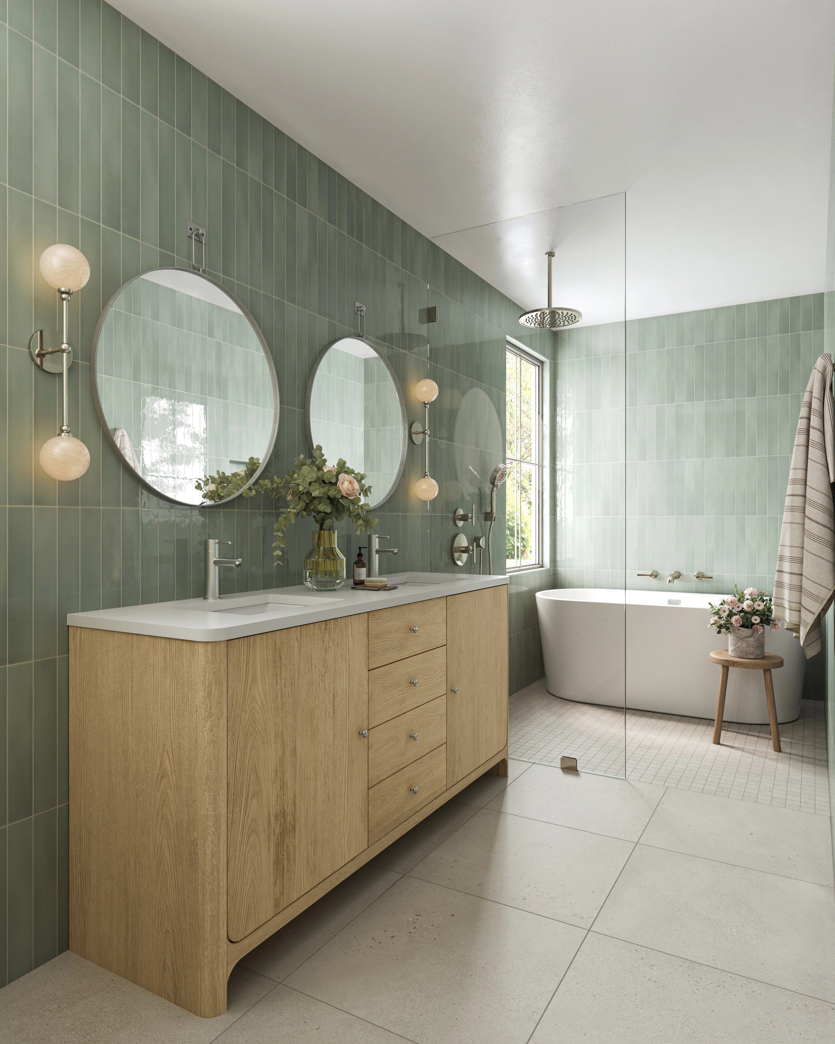 Sloane 2 x 2 Matte Porcelain Mosaic Tile in Pearl - Image 10