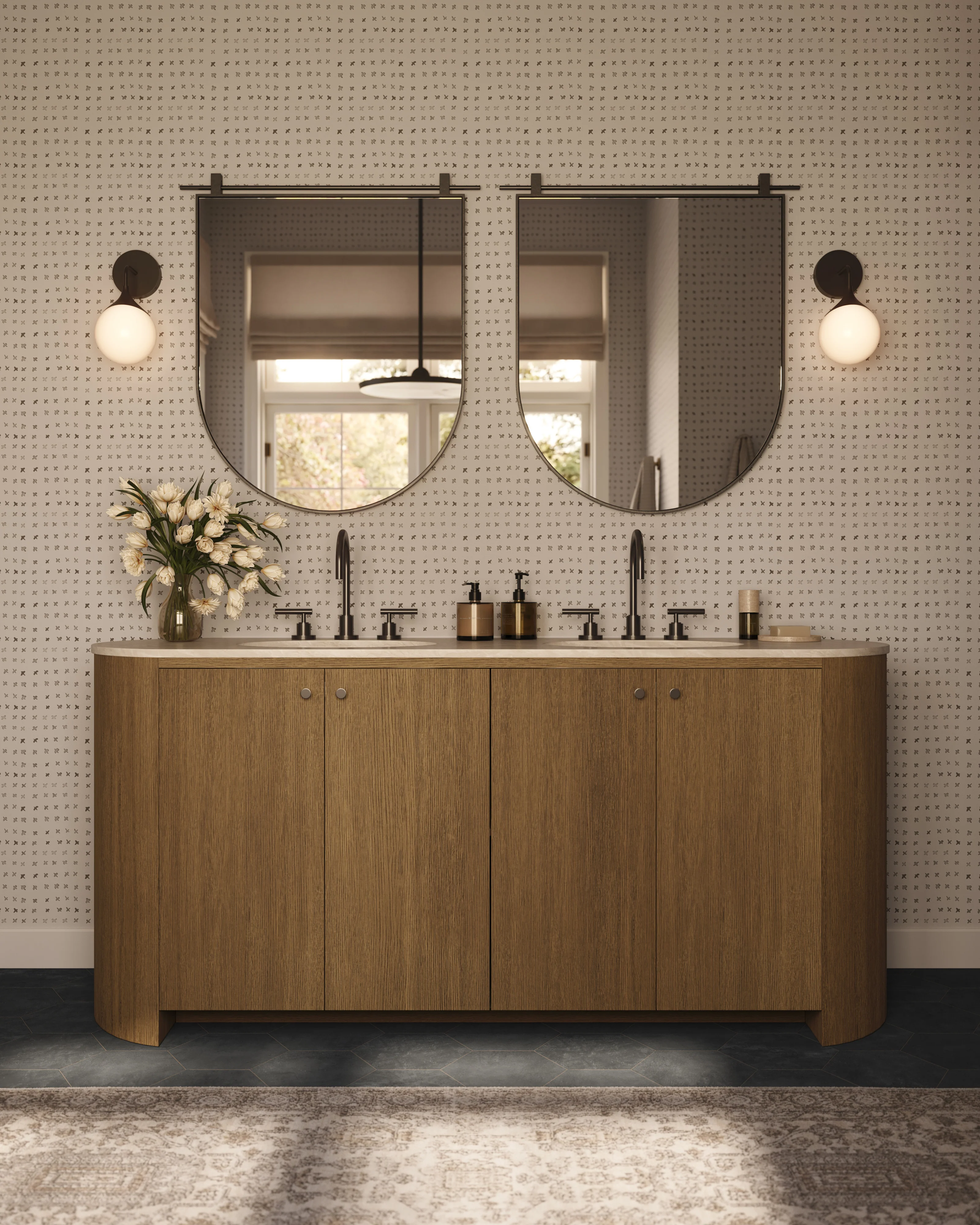 Somerset Wallpaper in Taupe I, 52" x 132" - Image 2
