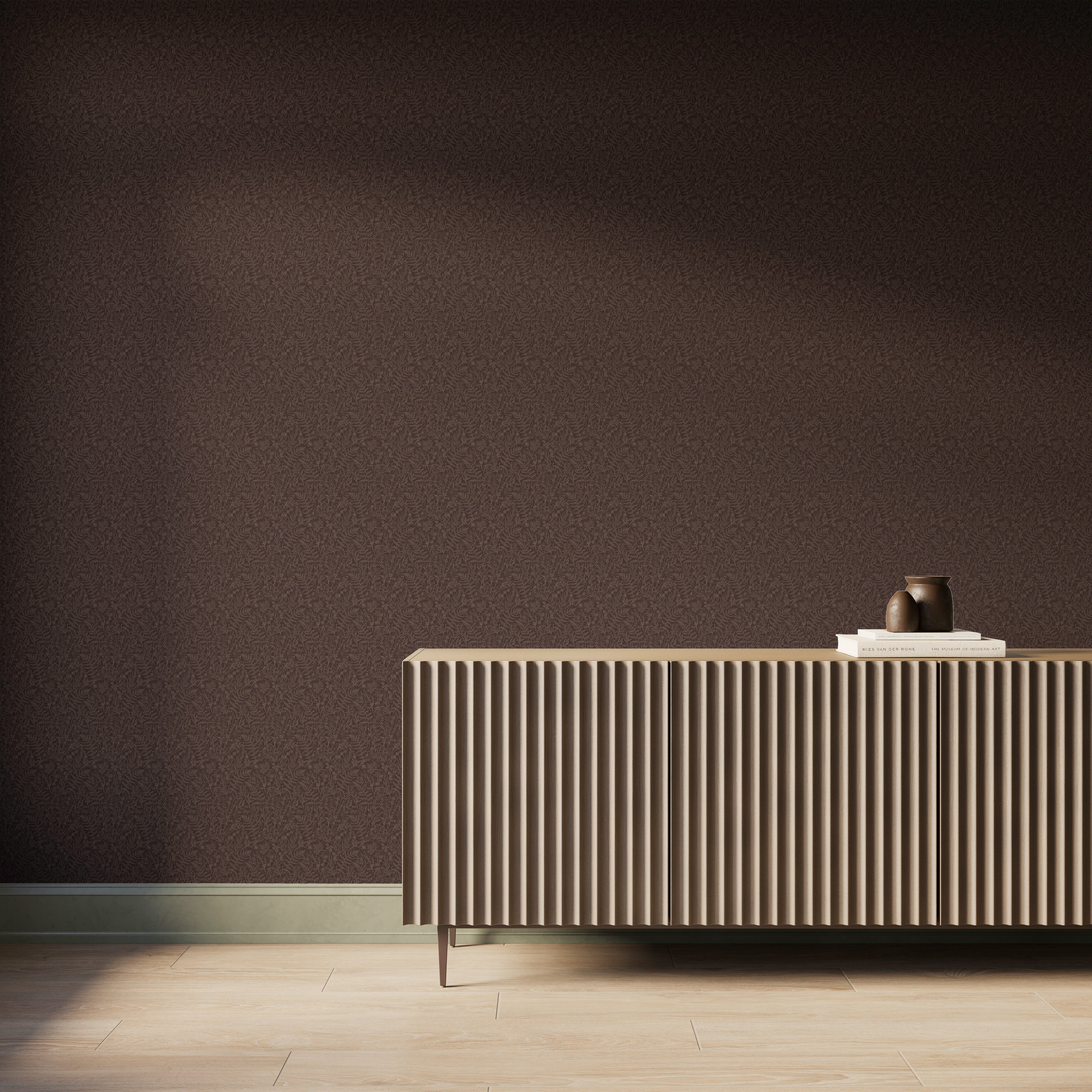 Strafford Wallpaper in Black/Tan I, 52" x 132" - Image 2