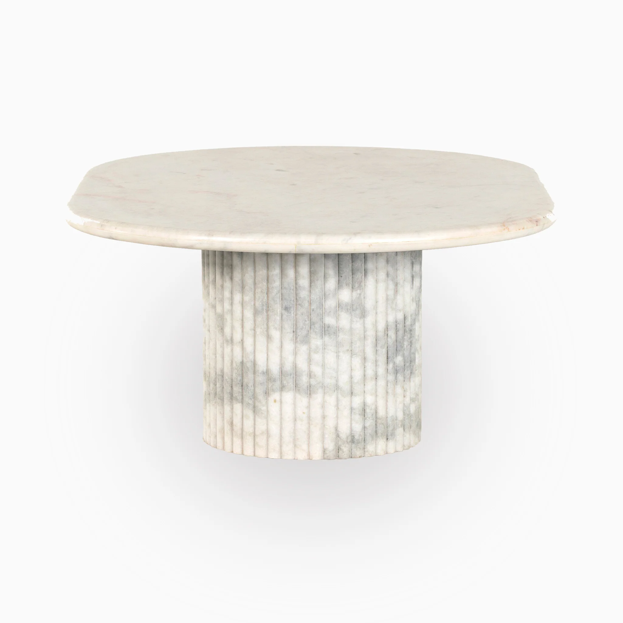 Summit Coffee Table in Polished White Marble - Image 3