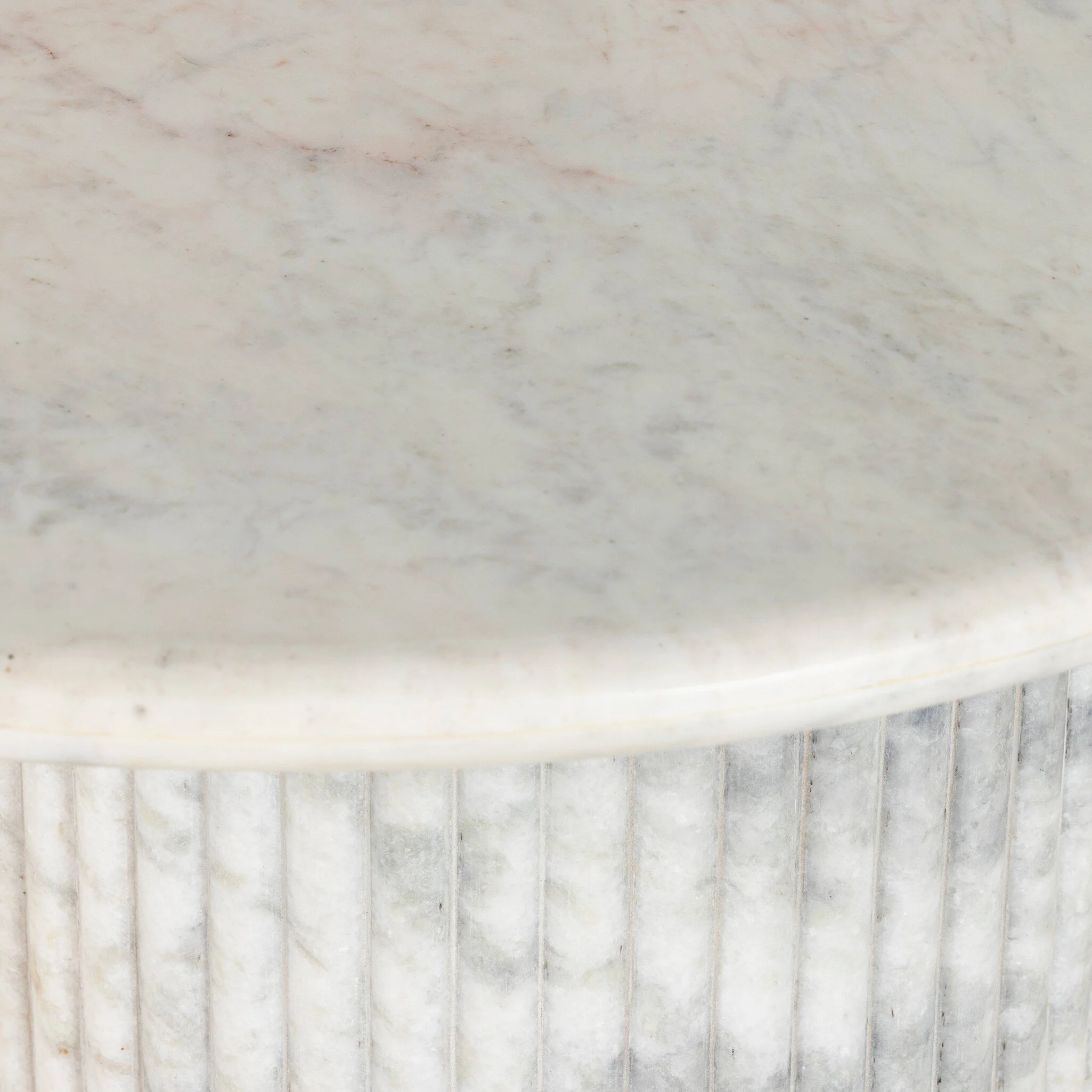 Summit Coffee Table in Polished White Marble - Image 4