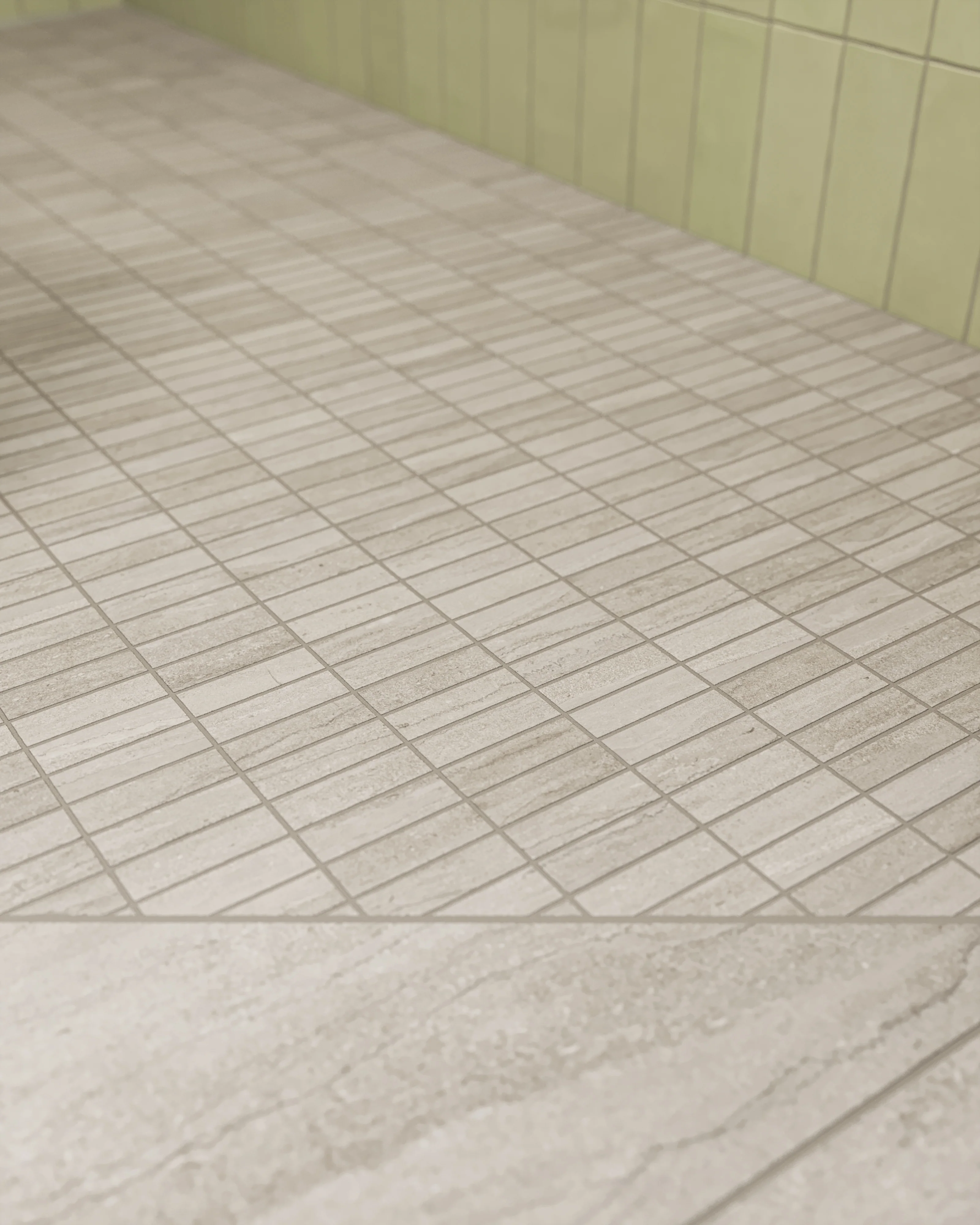 Tatum 1 x 3 Matte Porcelain Mosaic Tile in Vein-Cut Dune - Image 2