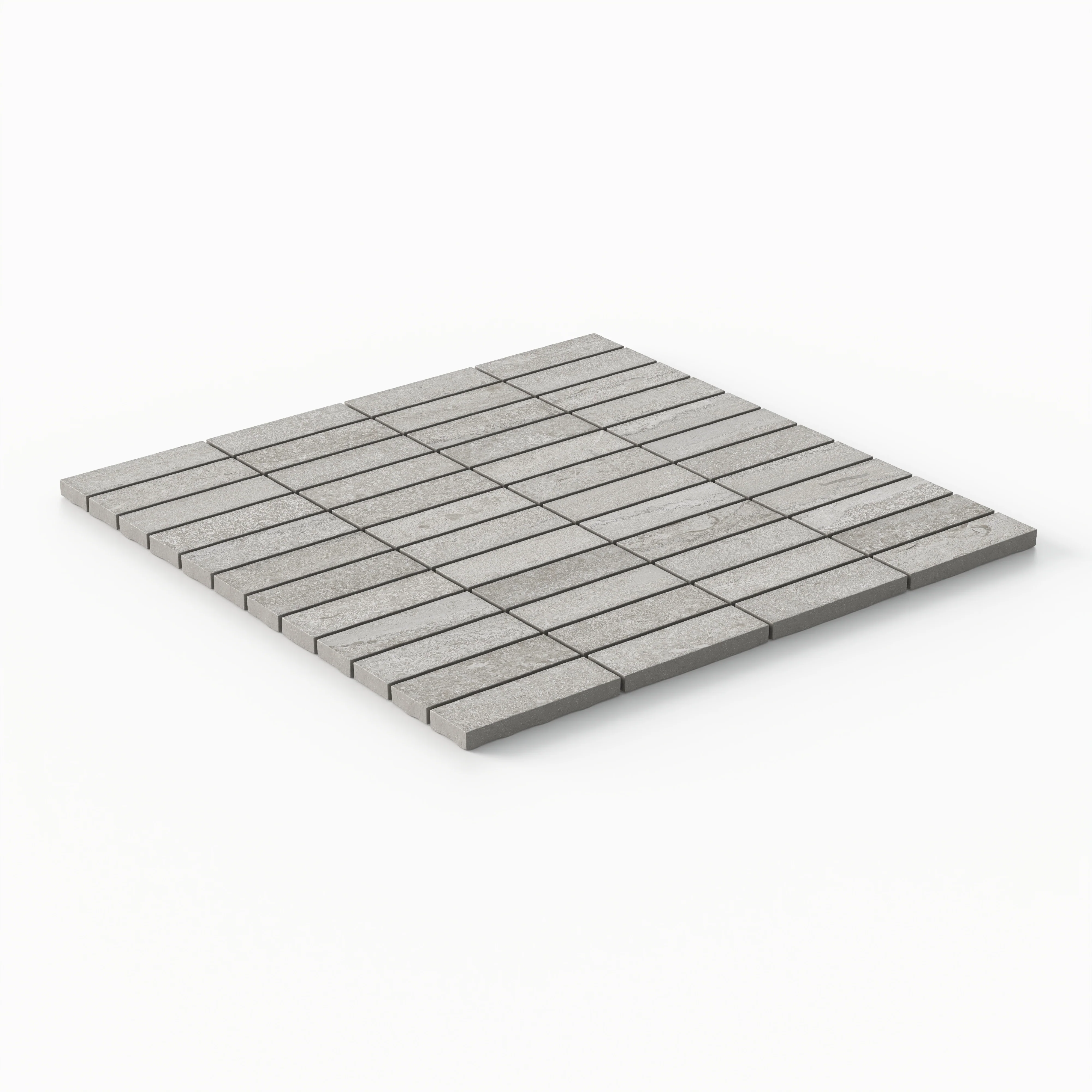 Tatum 1 x 3 Matte Porcelain Mosaic Tile in Vein-Cut Dune - Image 3