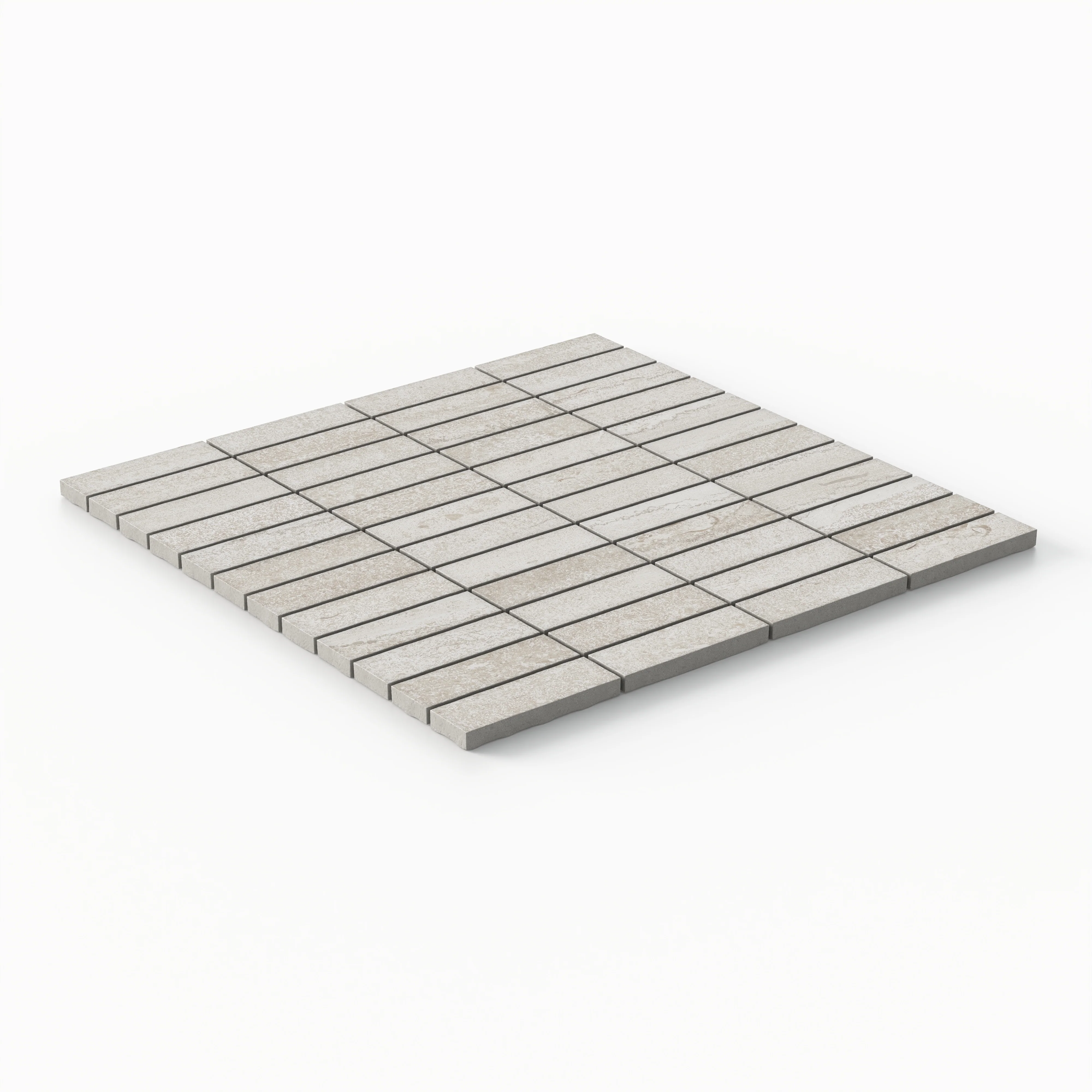 Tatum 1 x 3 Matte Porcelain Mosaic Tile in Vein-Cut Sand - Image 3