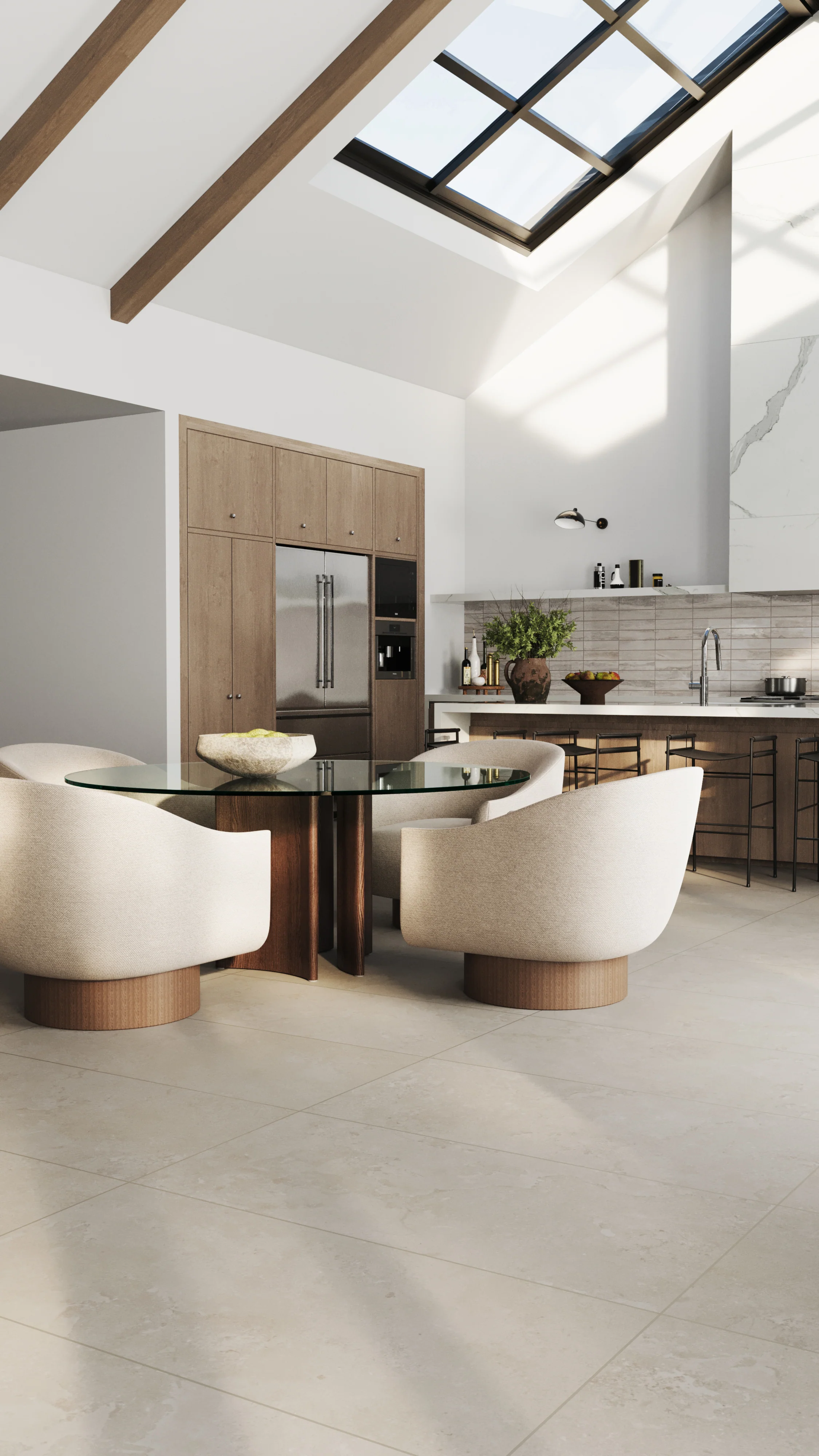 Tatum 24 x 48 Matte Porcelain Tile in Cross-Cut Sand - Image 14