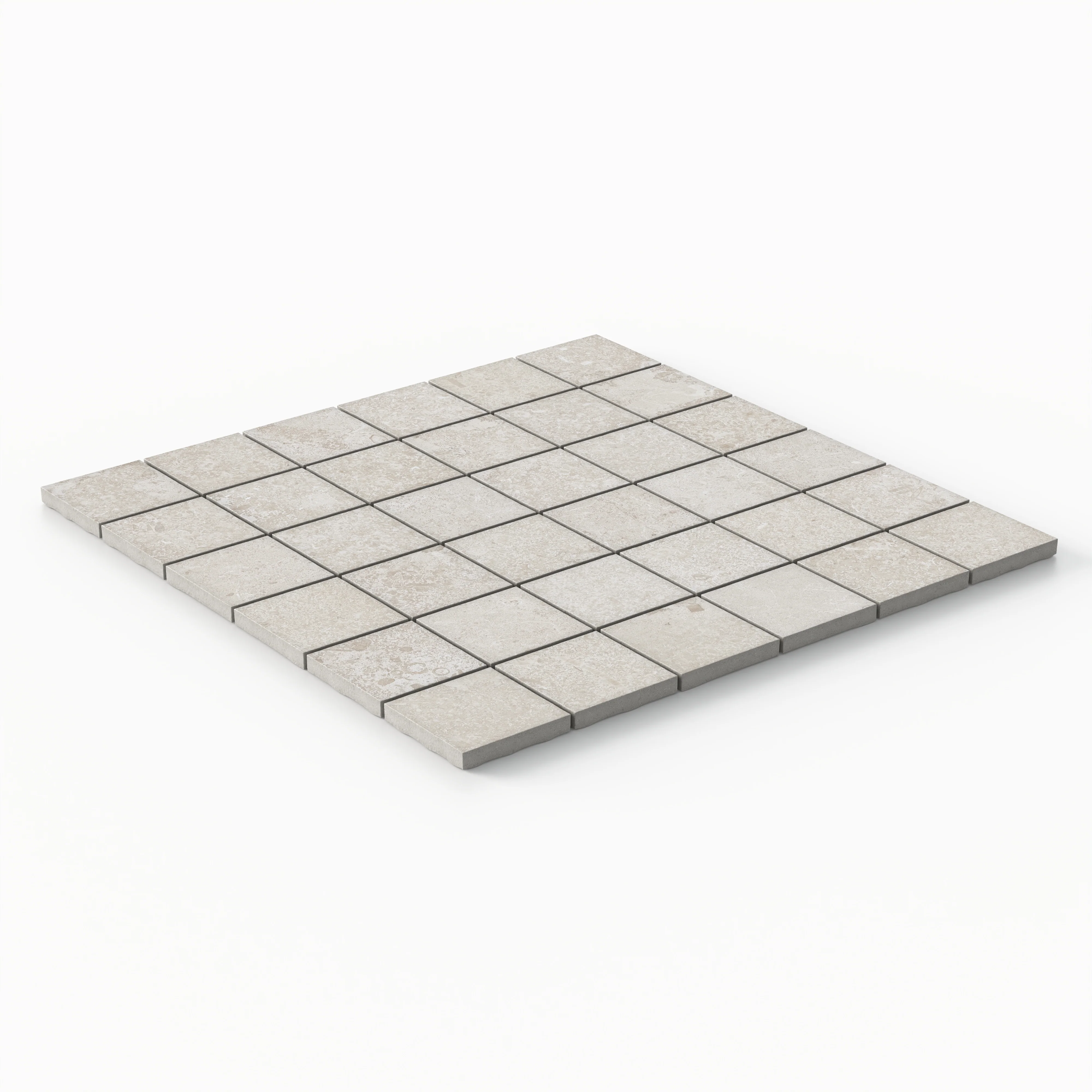 Tatum 2 x 2 Matte Porcelain Mosaic Tile in Cross-Cut Sand - Image 3