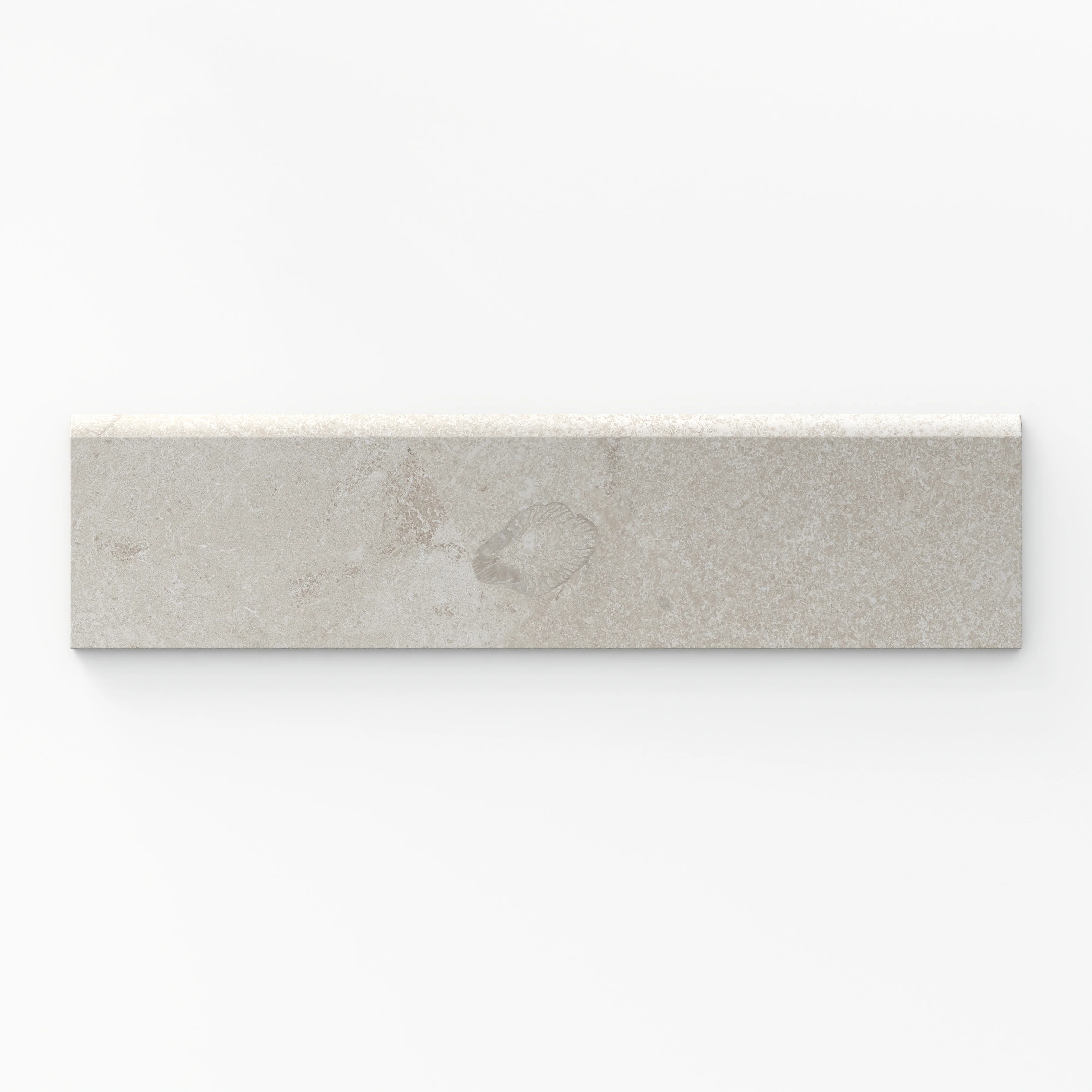 Tatum 3 x 12 Matte Porcelain Bullnose Tile in Cross-Cut Sand